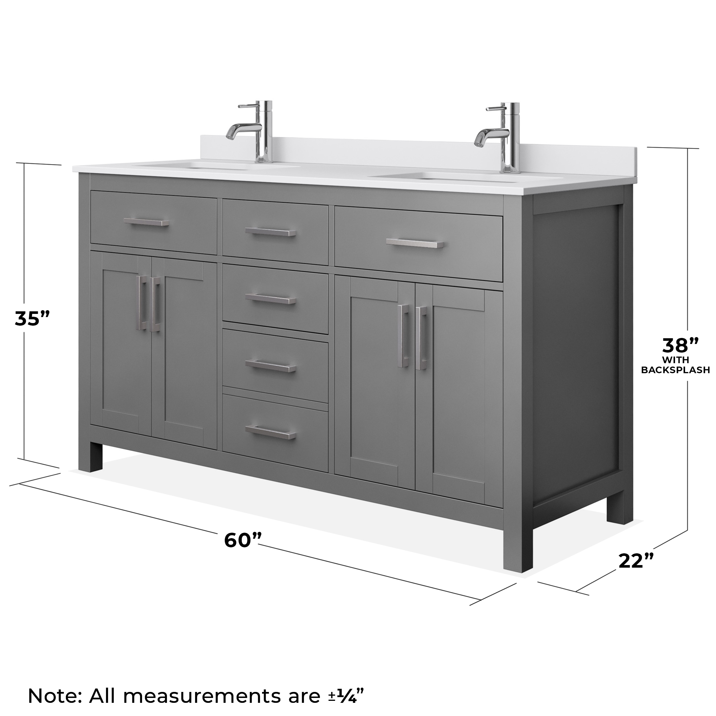 Wyndham Collection WCG242460DKGWCUNSMXX Bath-Vanity-Combo - View #5