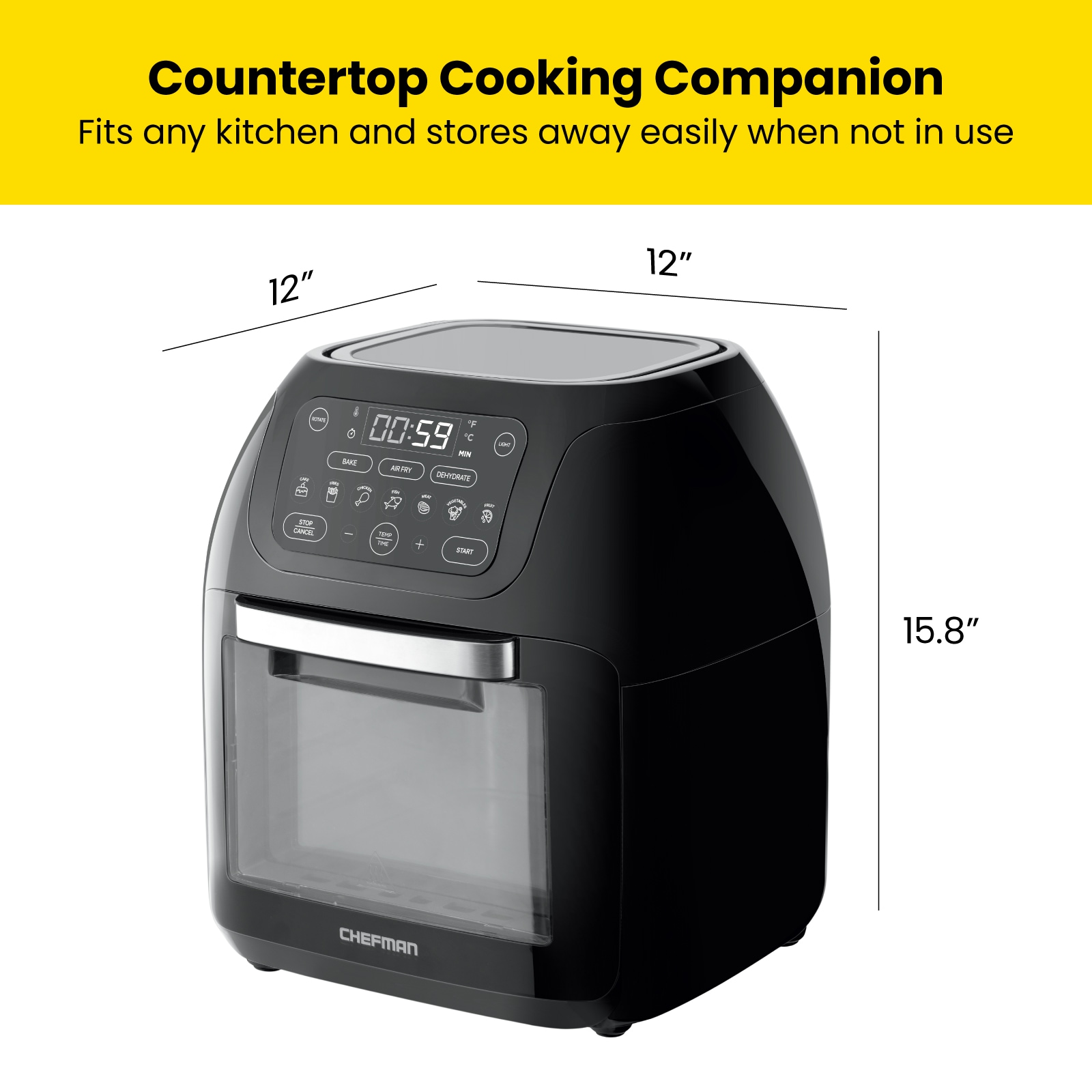 Chefman Digital Air Fryer + Oven - Black, 1 ct - Harris Teeter