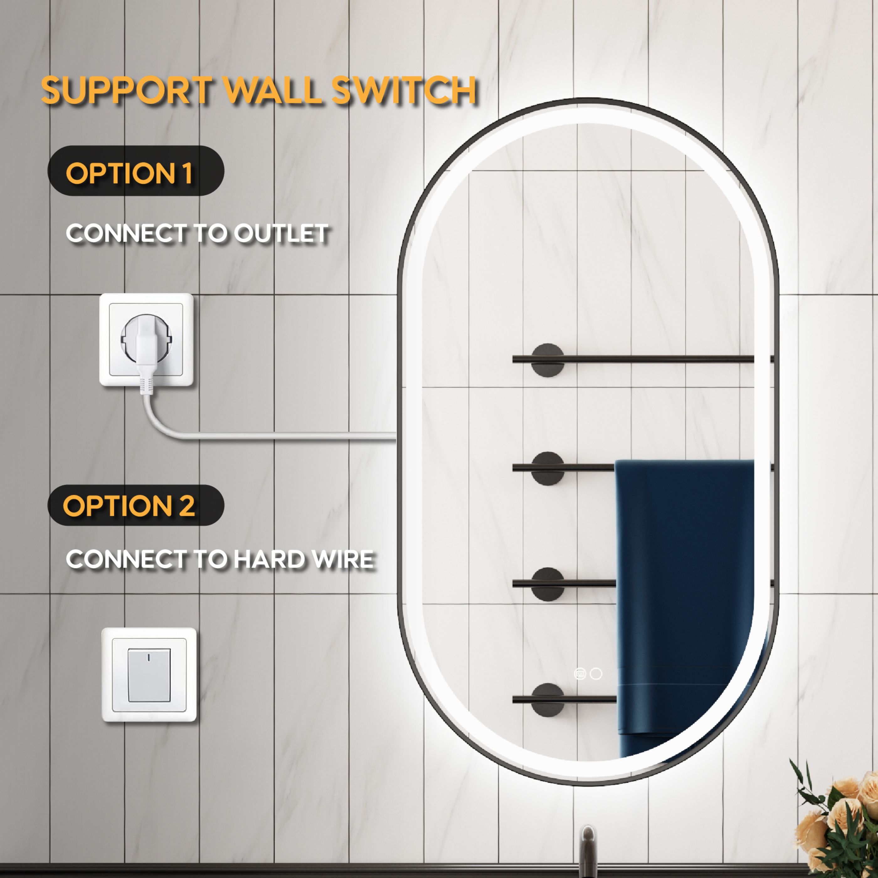 WELLFOR W16EP2036MB Framed-Bath-Mirrors - View #8