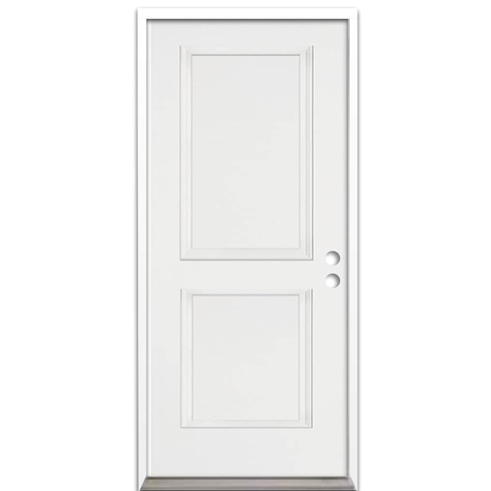 RELIABILT LO759853 36-in x 80-in x 4-5/8-in Fiberglass No glass Left-hand inswing Unfinished Prehung Front Door Insulating core