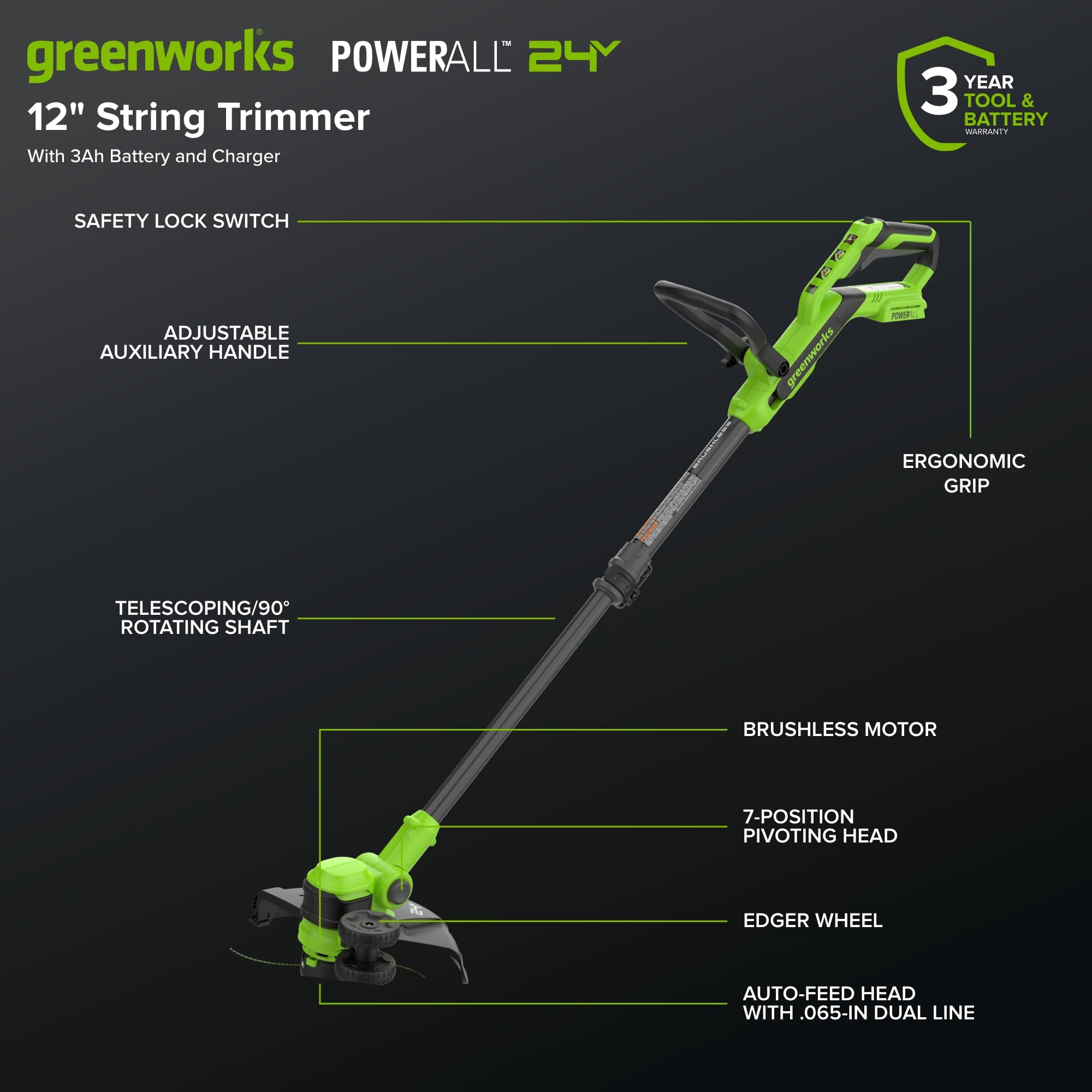 Greenworks ST121200 Cordless-String-Trimmers - View #3