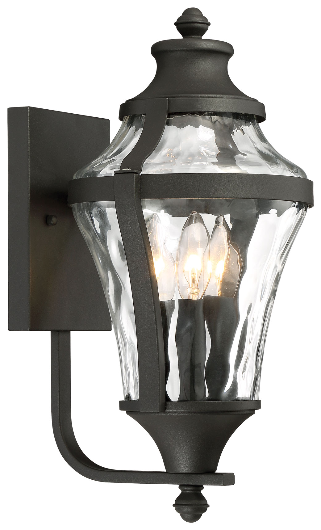 Minka Lavery 72562-66 Libre 3 -Light 17-in H Matte Black Hardwired Outdoor Wall Light