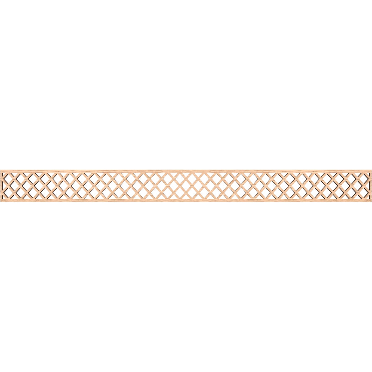 Ekena Millwork MLDB04X46MNCRO Manchester Fretwork Flat Trim 4-in x 3.87-ft Red Oak Brown Unfinished 2157045 Pierced Wall Panel Moulding