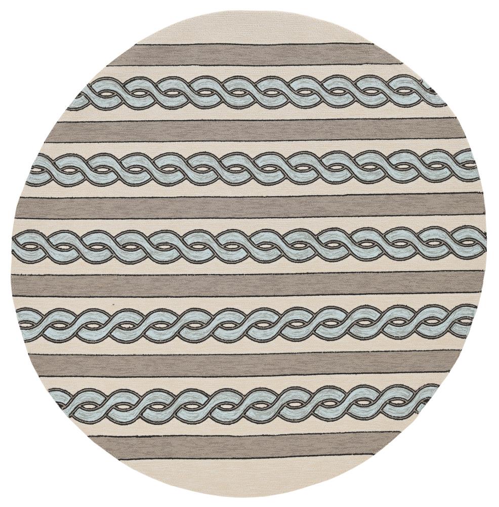 KAS Rugs LLU43005X7 Libby Langdon Upton 5 X 8 Wool Silver Indoor Trellis Mid-century Modern Area Rug