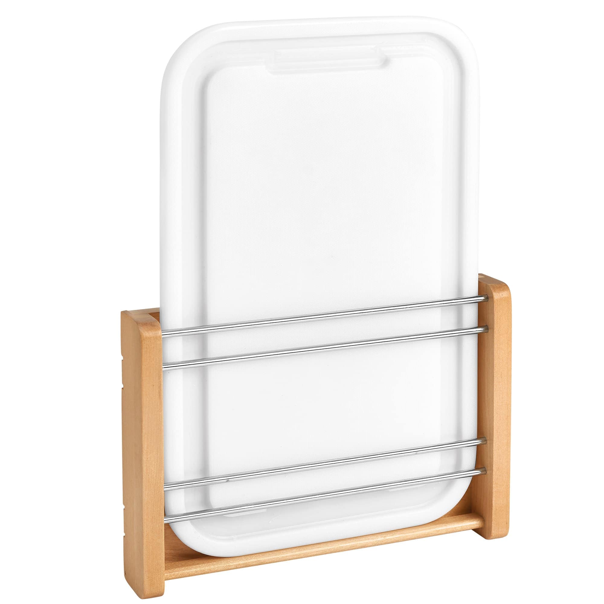 Rev-A-Shelf 321541 Kitchen Cabinet Wood Door Mount Rack with Polymer Cutting Board for Standard 15 Inch Cabinets with 11.5 Inch or Larger Opening 4DMCB 15P