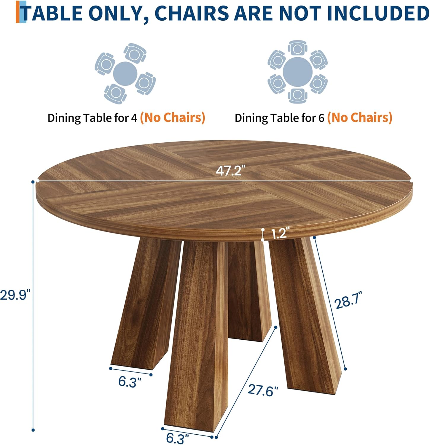 IdealHouse WEHHZ-H6166TXWVFTA Dining-Tables - View #2