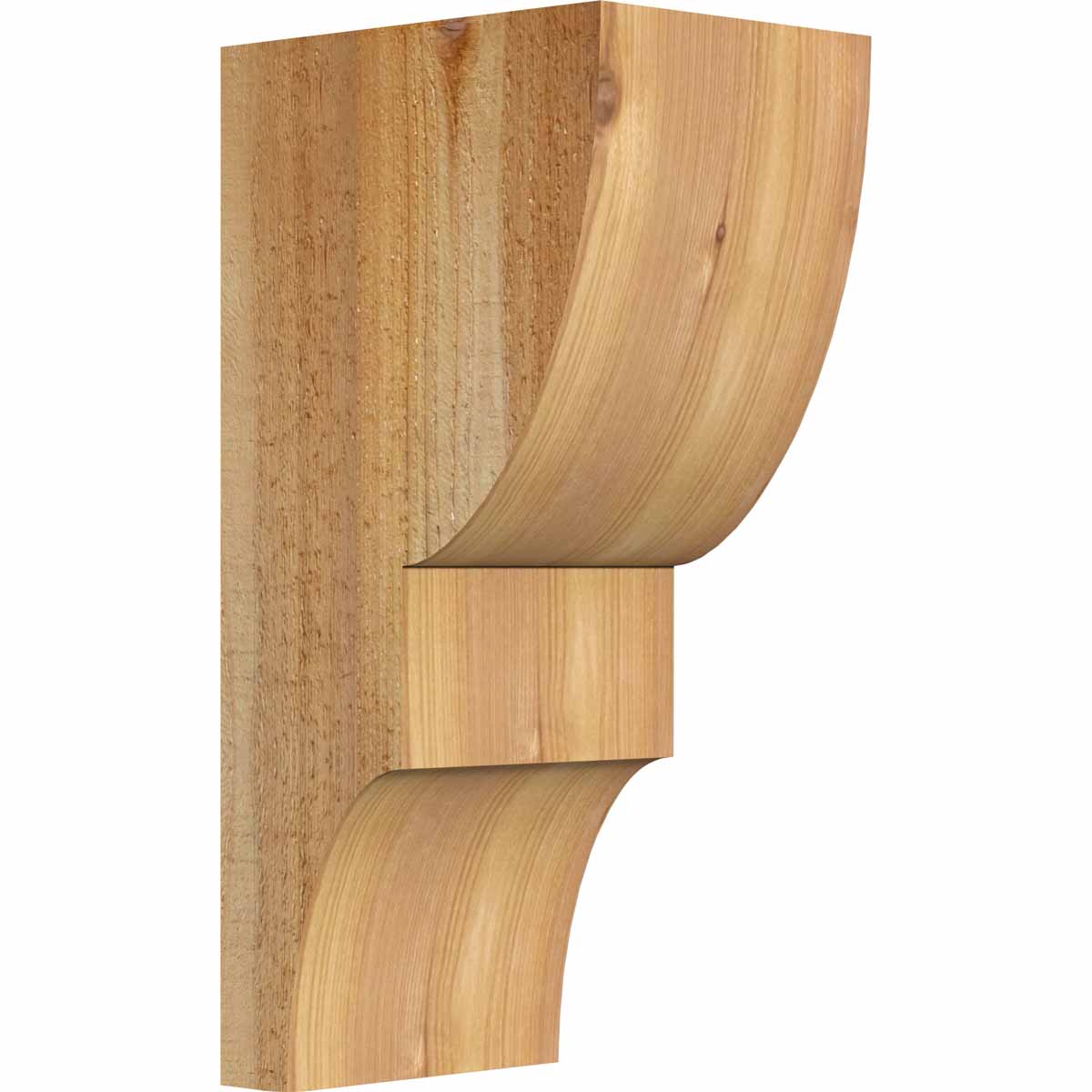 Ekena Millwork COR06X08X16RID00RWR 6-in x 8-in x 16-in Ridgewood Unfinished Western red cedar Wood Paintable/Stainable Corbel
