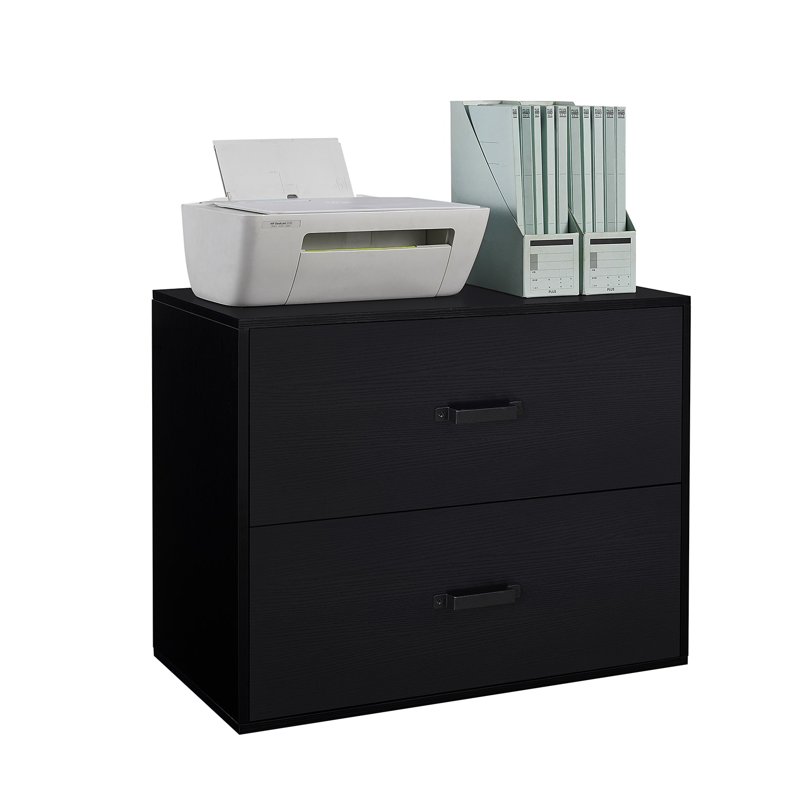 CASAINC TR-WF192106BAA Black 2-Drawer File Cabinet