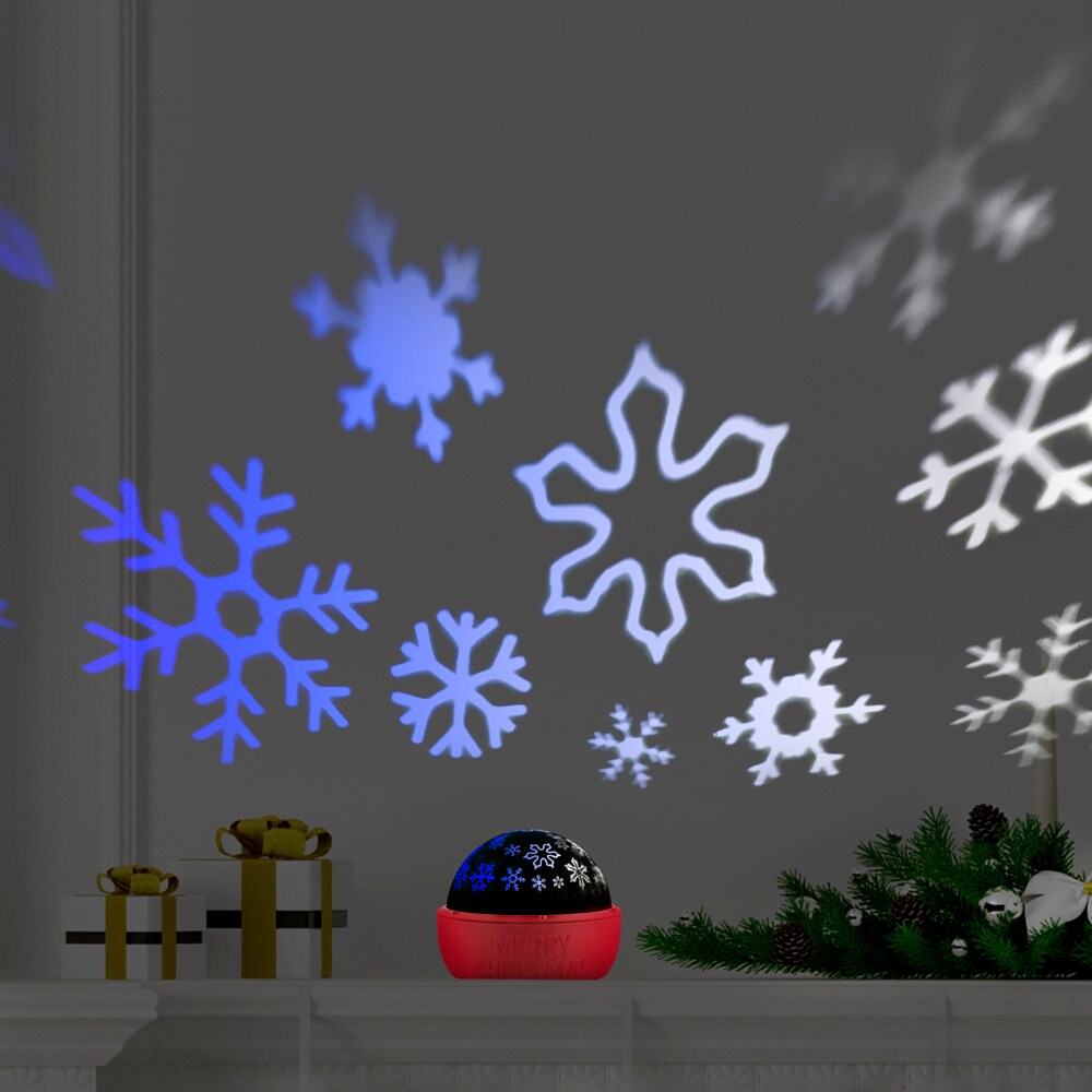 Gemmy Lightshow Constant Multicolor Battery-operated Snowflakes ...