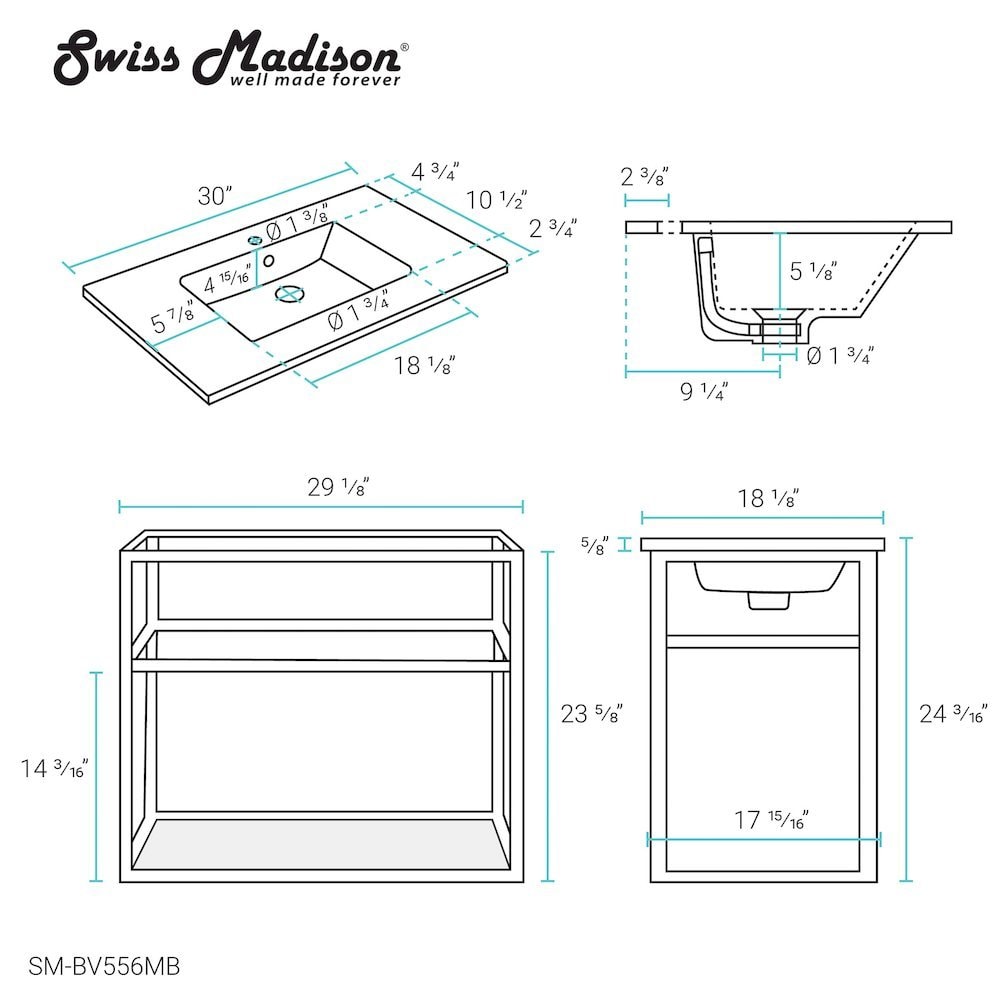 Swiss Madison SM-5-BV556MB Bath-Vanity-Combo - View #7