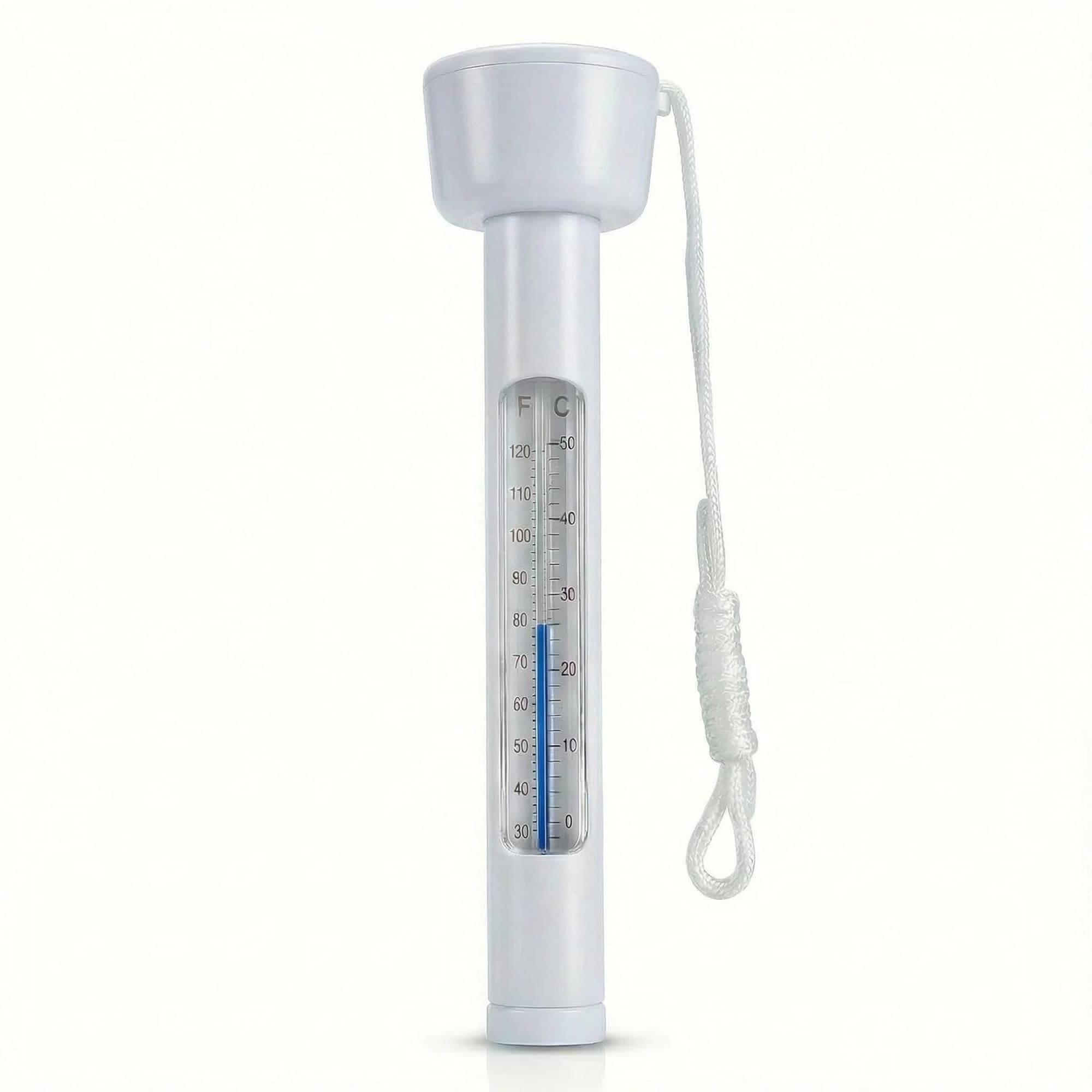Numhew 8in L 1-Feature White Analog Floating Pool Thermometer