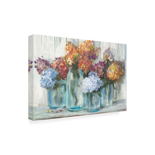 Trademark Fine Art Framed 30-in H x 47-in W Floral Print on Canvas at ...
