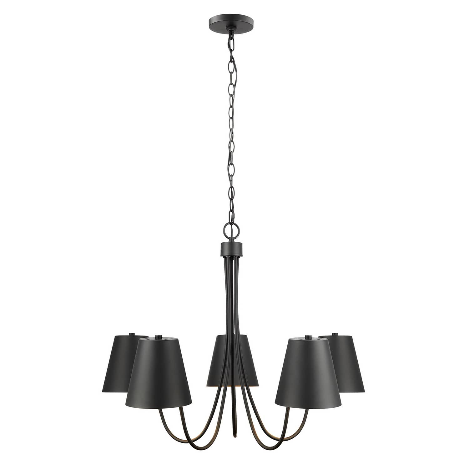 Trade Winds Lighting TW12462MBK Chandelier in Matte Black