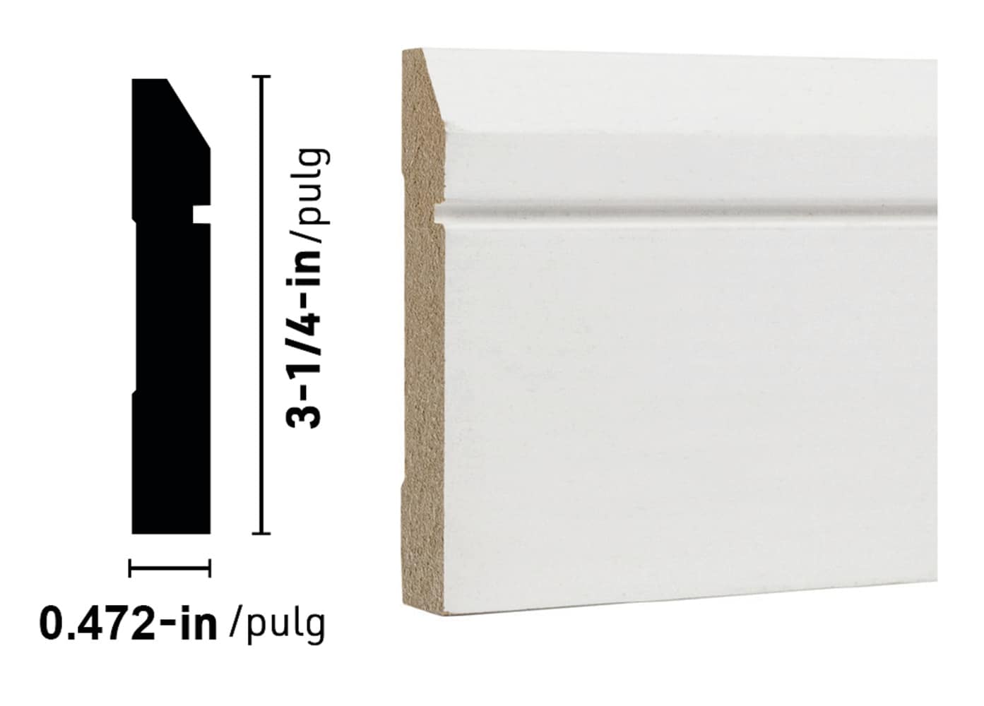 allen + roth L047065W8 Baseboard-Moulding - View #6