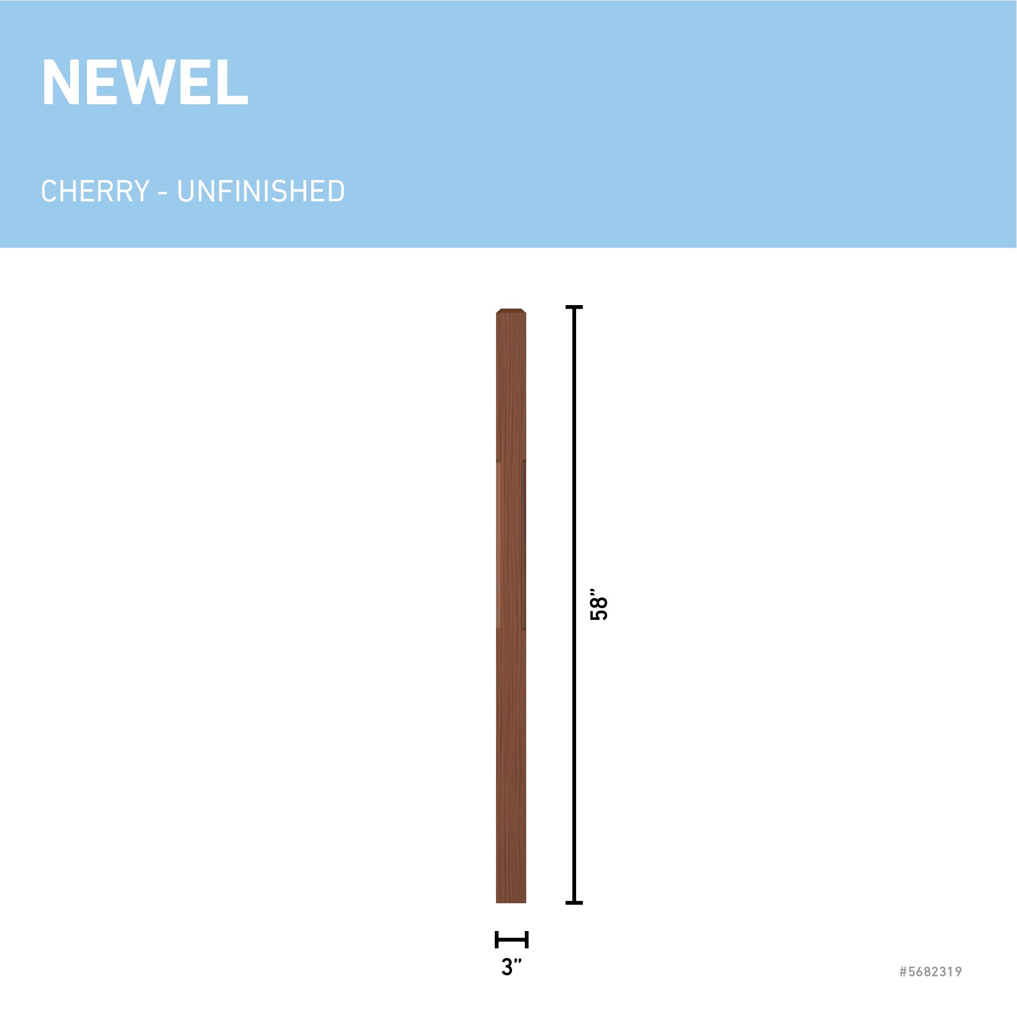 L.J. Smith Stair Systems LJC-4111-C Interior-Stairpart-Newel-Posts - View #3