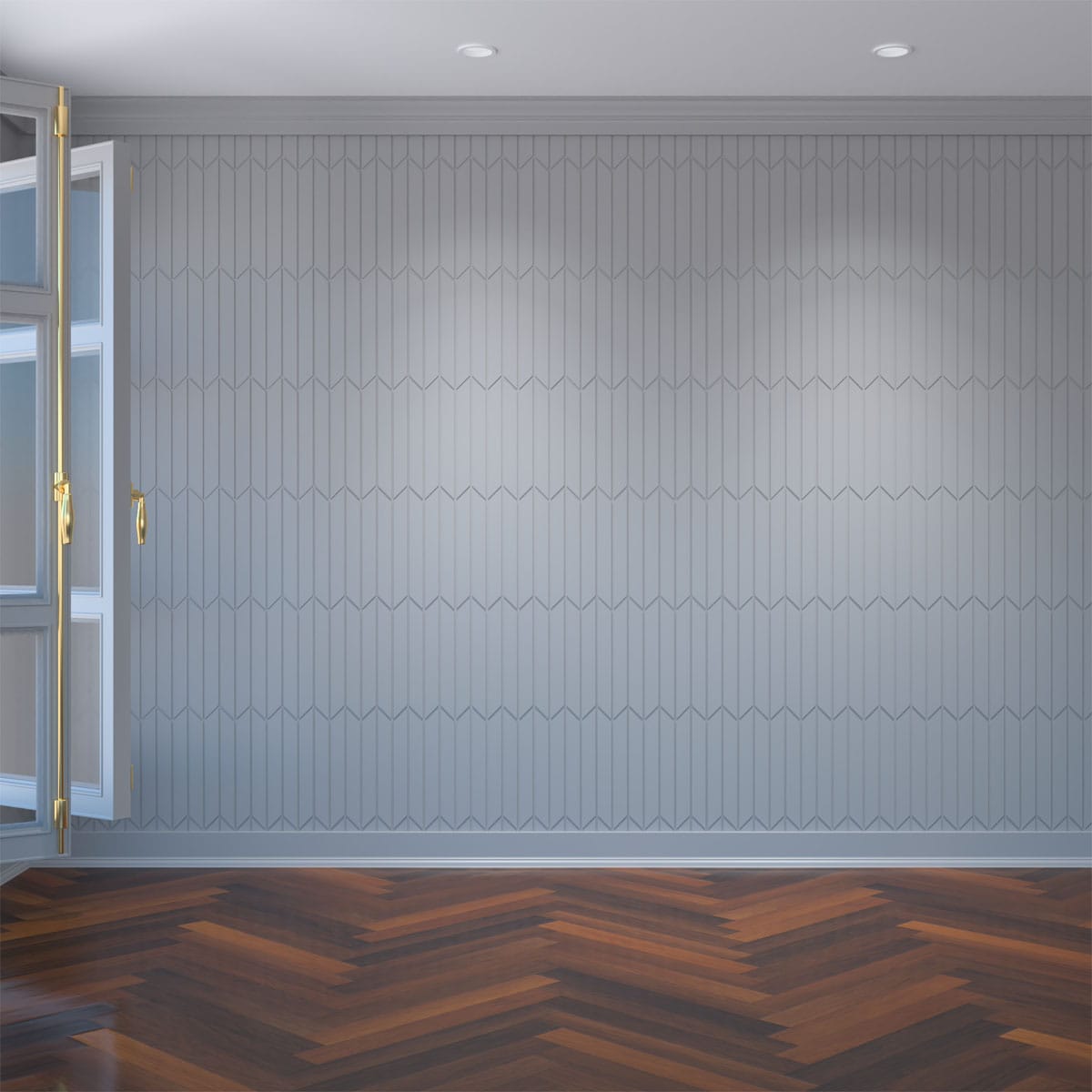 Ekena Millwork WALP16X16MSN 15-3/8-in x 15-3/8-in Smooth Paintable/Stainable White PVC Fretwork Wall Panel ( 1.64 )