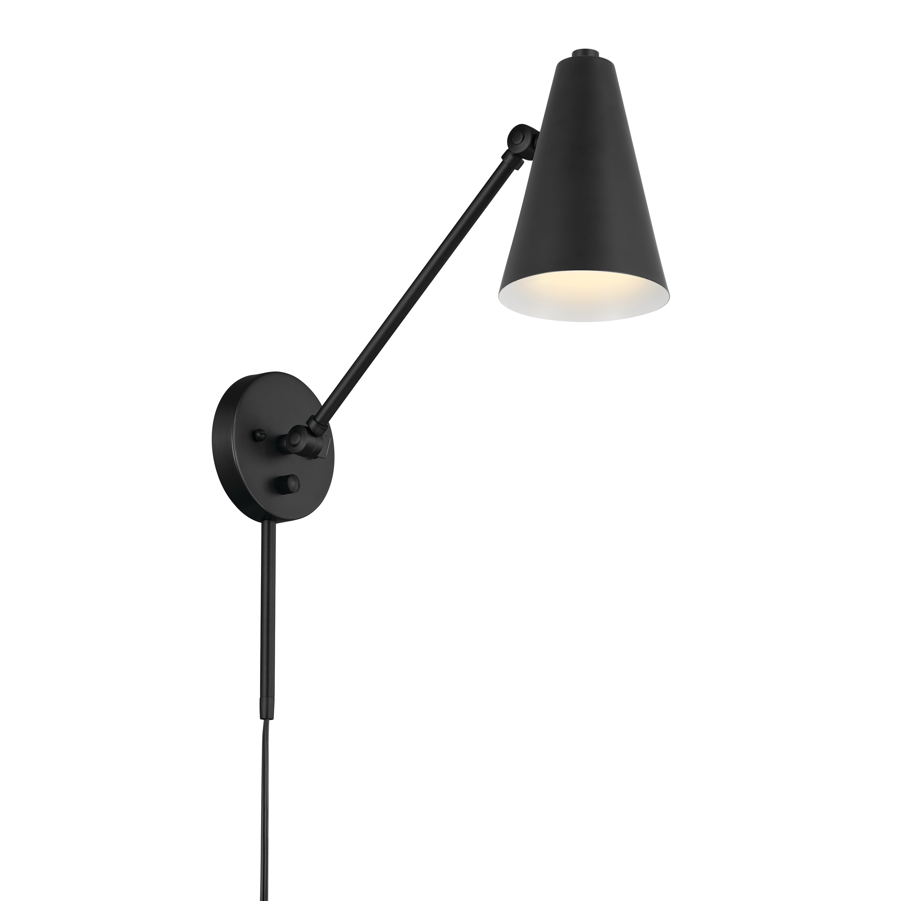 Kichler 52485BKB Sylvia 5.5-in W 1 -Light Black Wall Sconce