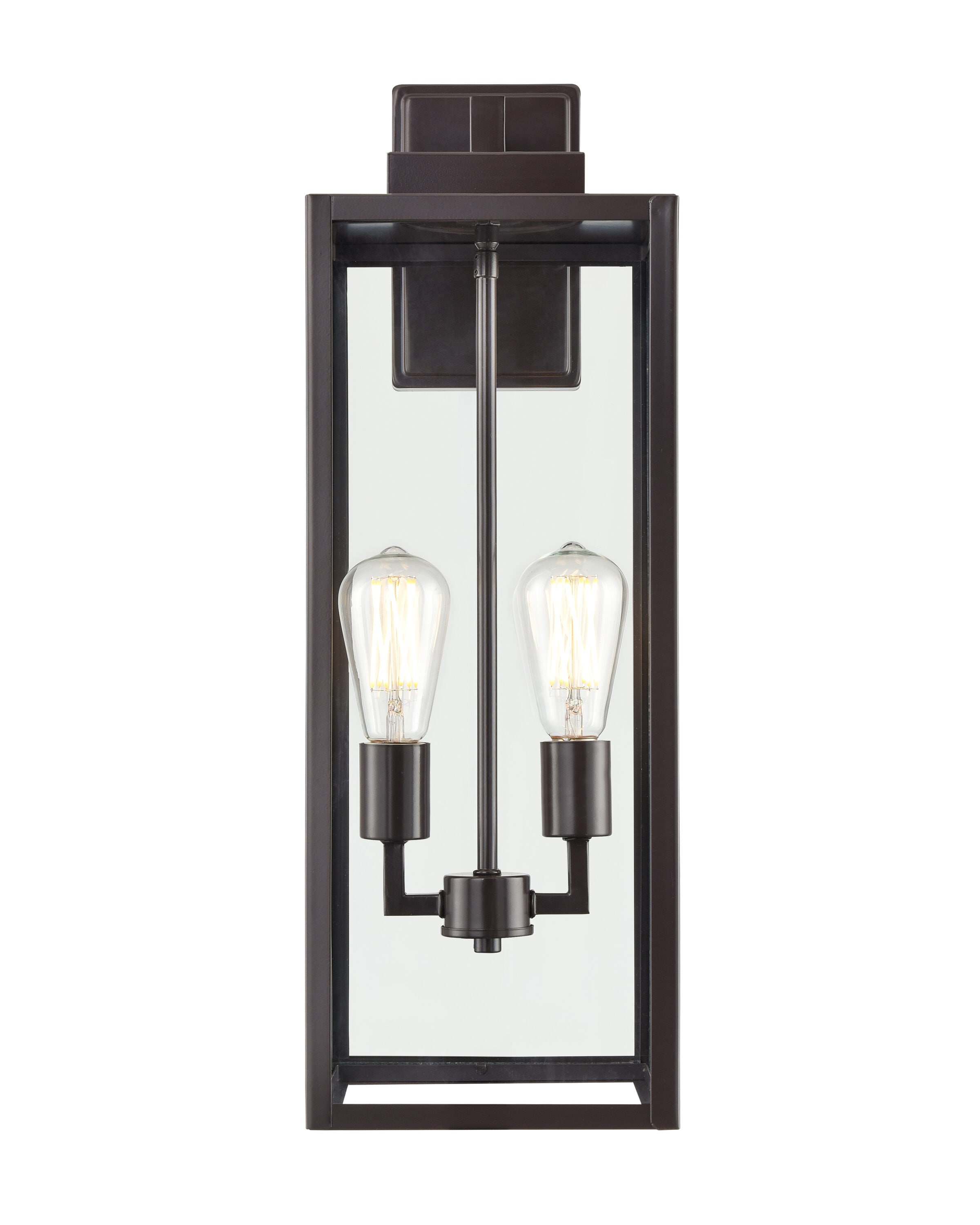 Millennium Lighting 60092-PBZ Atless 2 -Light 24-in H Matte Bronze Hardwired Outdoor Wall Light