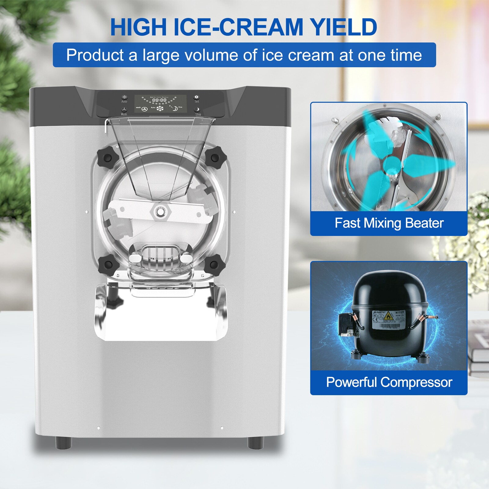 1L Ice Cream Maker with Compressor IC3910