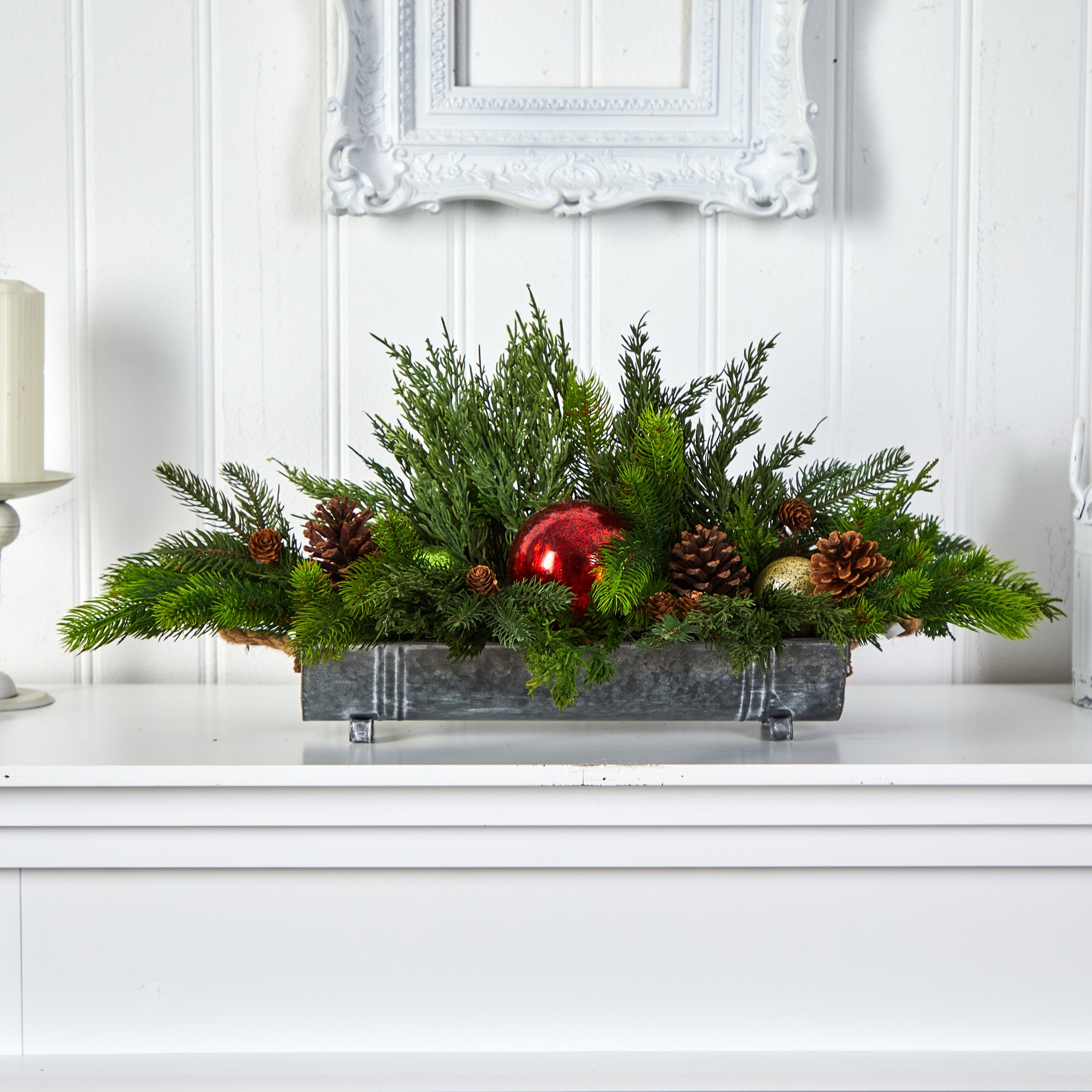 Nearly Natural 10-in Pinecone Christmas Decor at Lowes.com