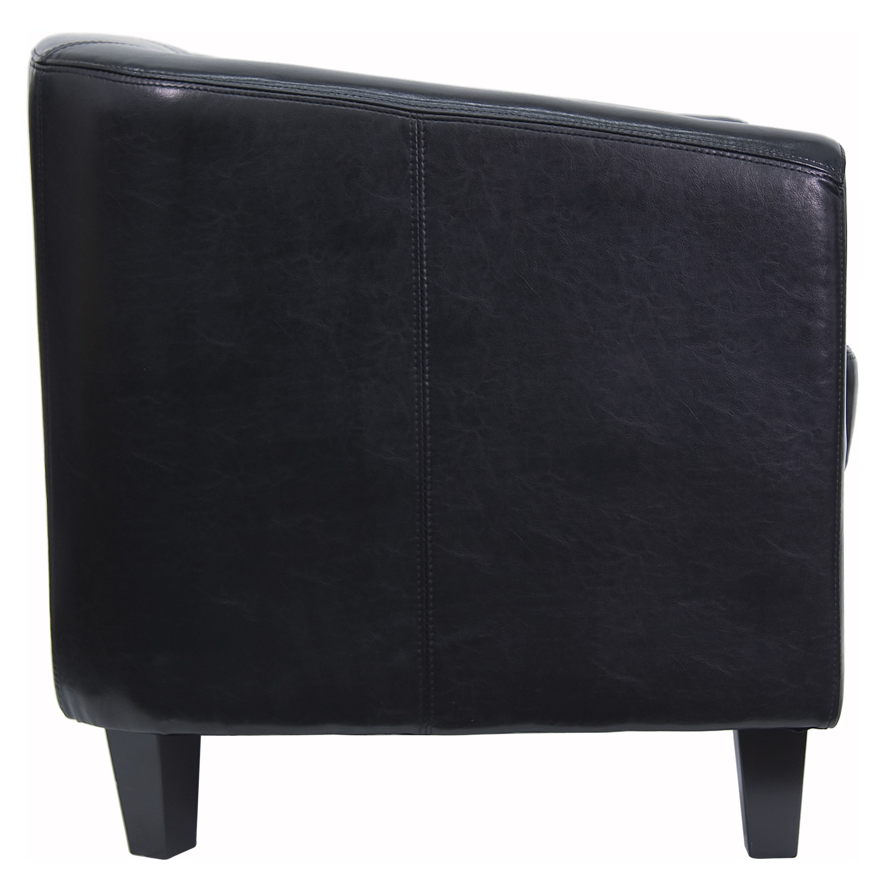 Flash Furniture Modern Black Faux Leather Accent Chair in the Chairs ...