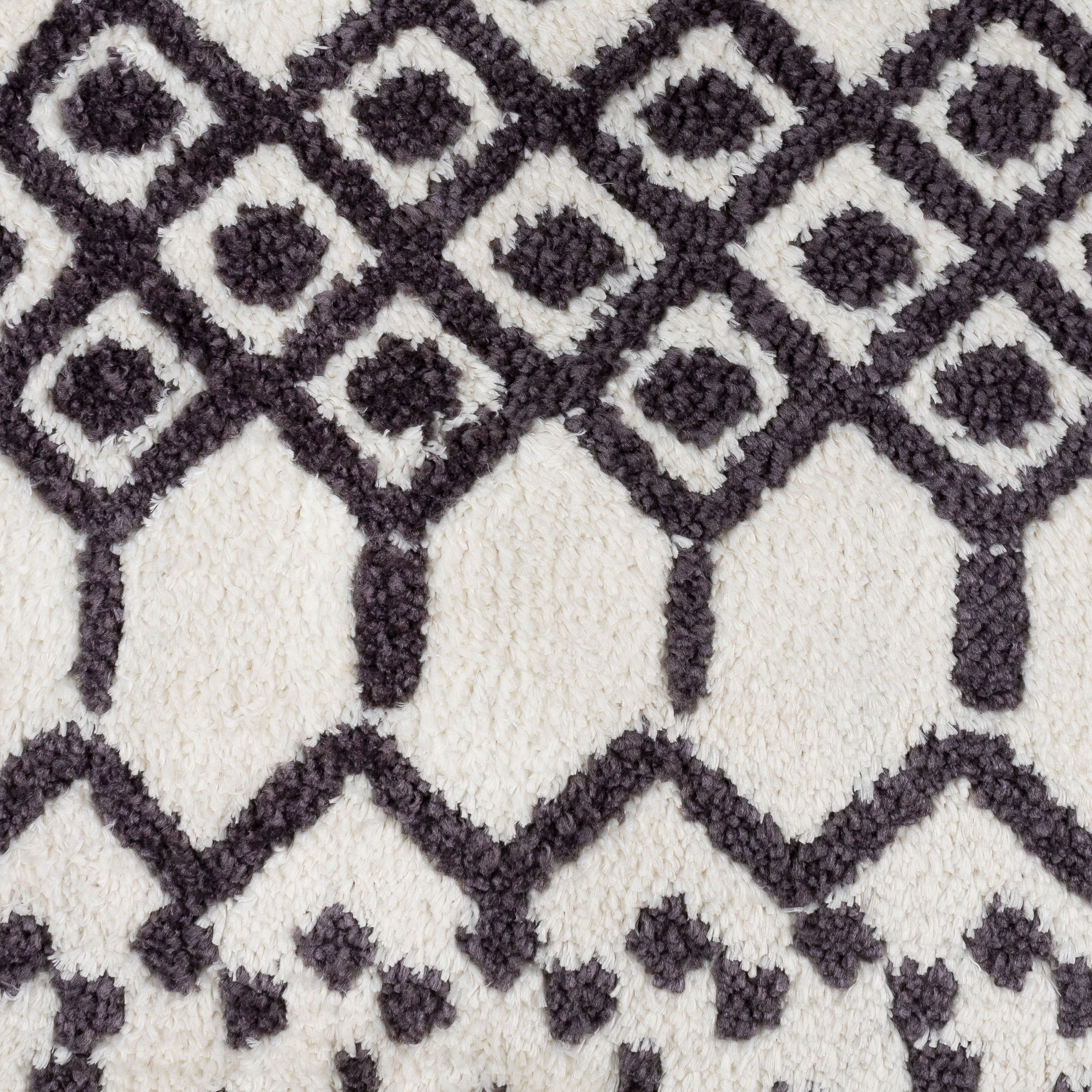 Braith 22" Charcoal and Light Beige Bohemian Pillow