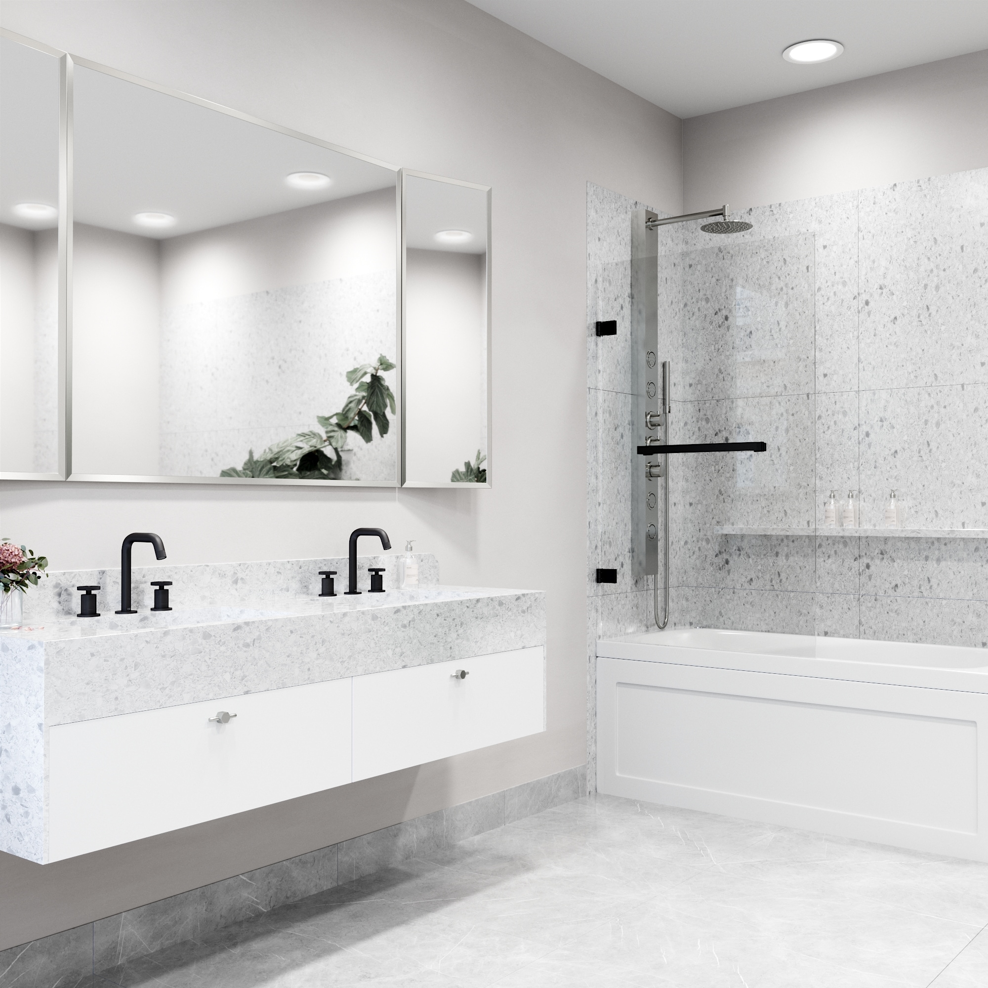 VIGO VG6074MBCL3458 Bathtub-Doors - View #6