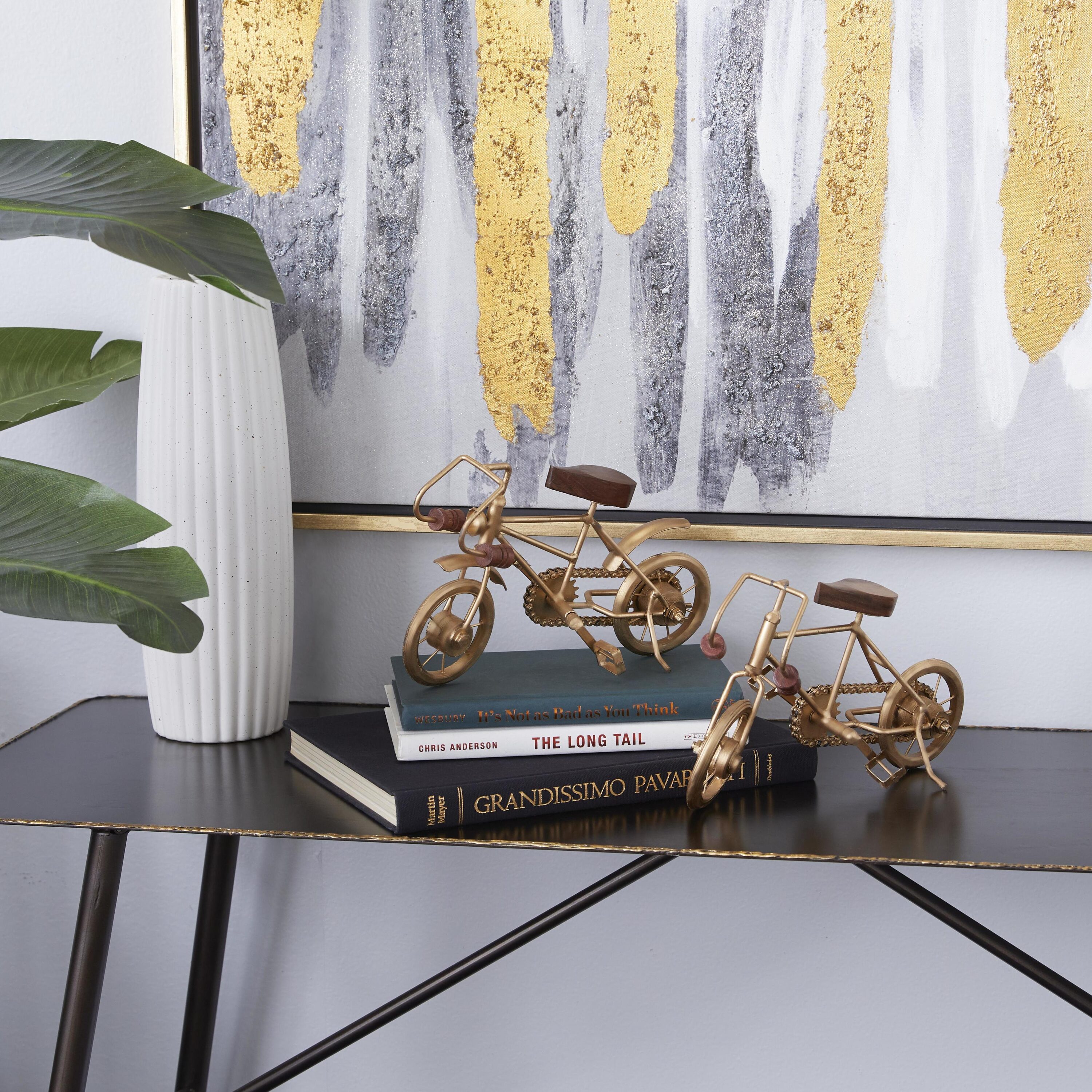 Grayson Lane 79671 2 -Pack Gold Iron Casual Sculpture