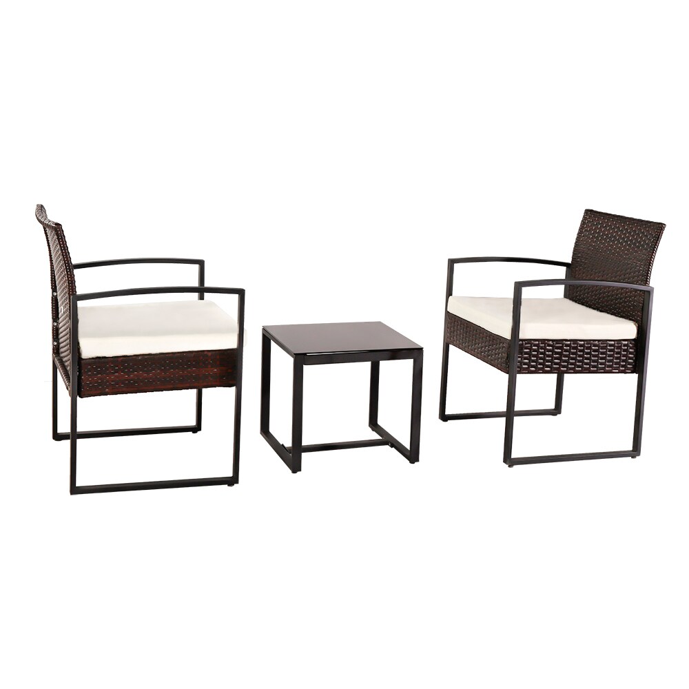 Winado Patio Conversation Set 3 Piece Wicker Patio Conversation Set   62561716 