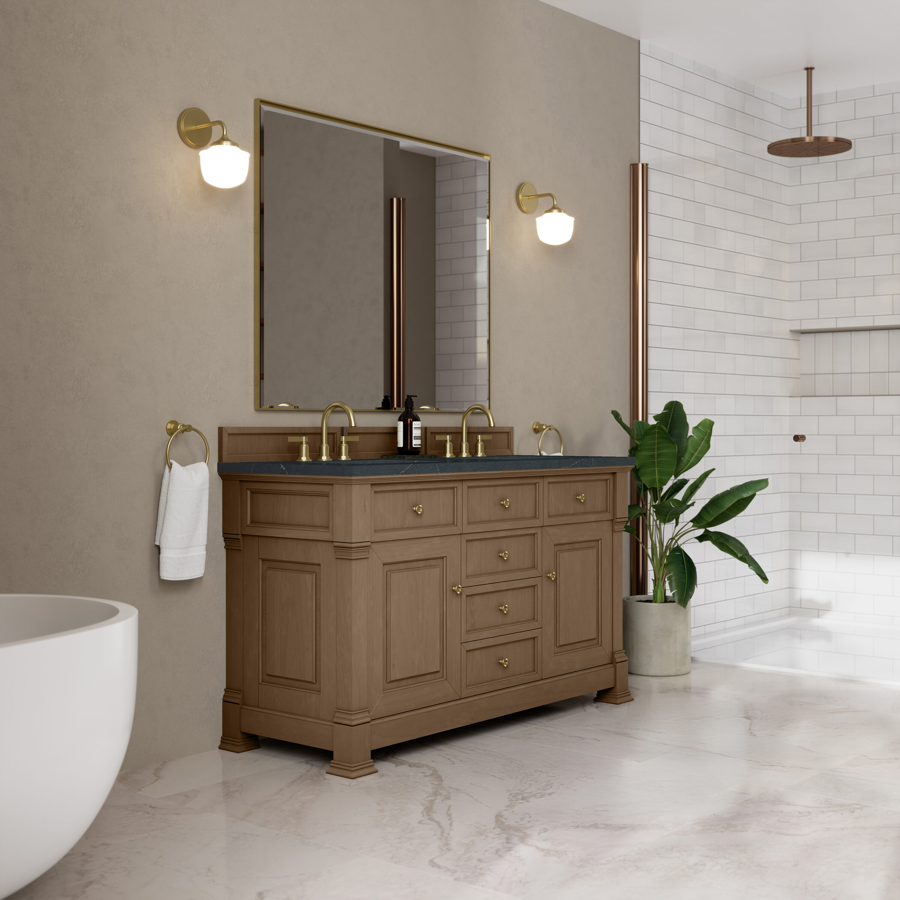 James Martin Vanities 547-V60D-PCN-3CSP Bath-Vanity-Combo - View #4