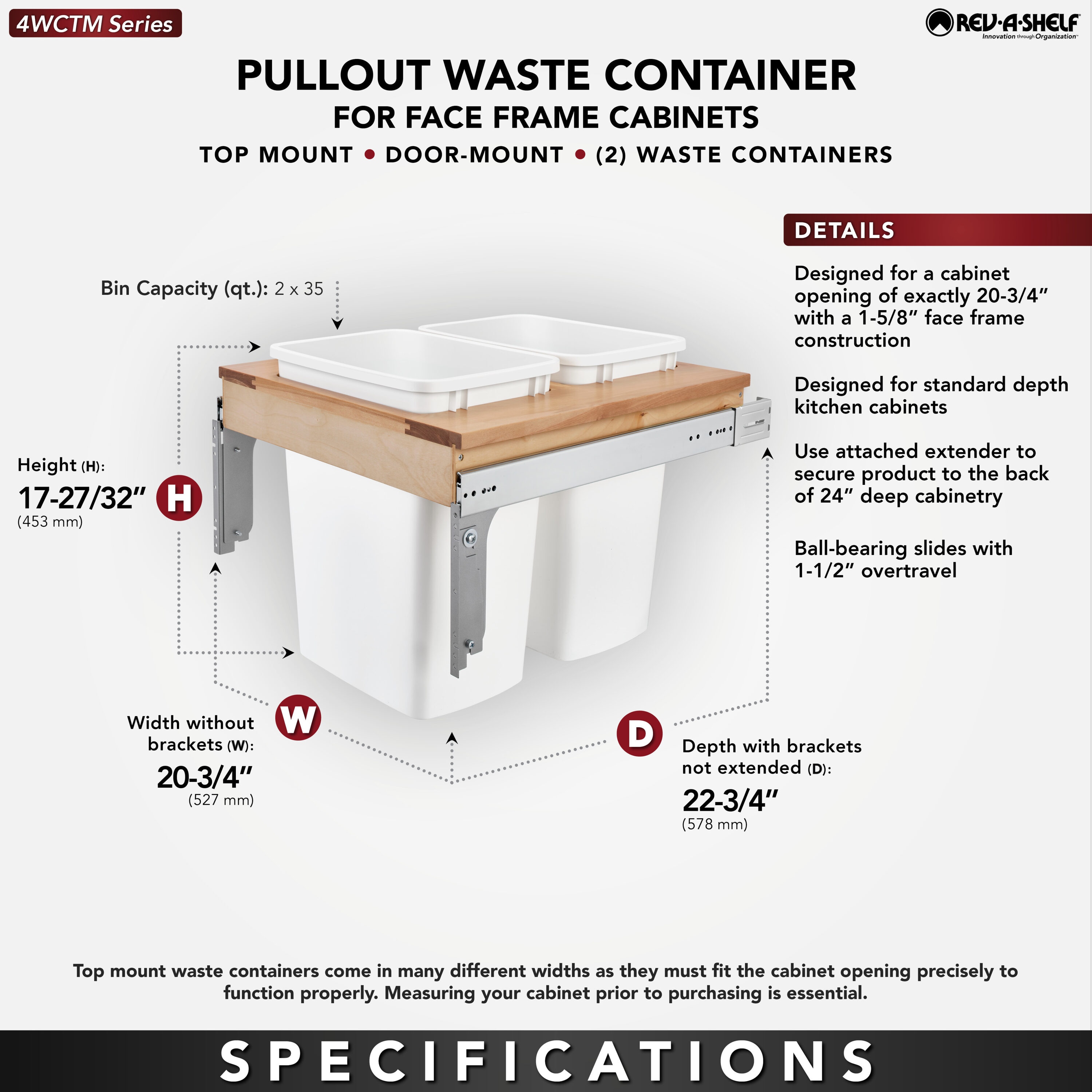 Rev-A-Shelf 239017 Pullout-Trash-Cans - View #3