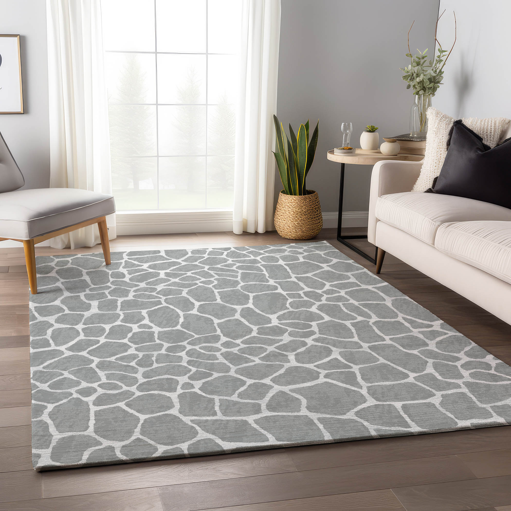 Addison Rugs AMF45GR10X14 Mayfield AMF45GR 10 x 14 (ft) Loomed Polyester Gray Rectangular Indoor Abstract Machine washable Area rug