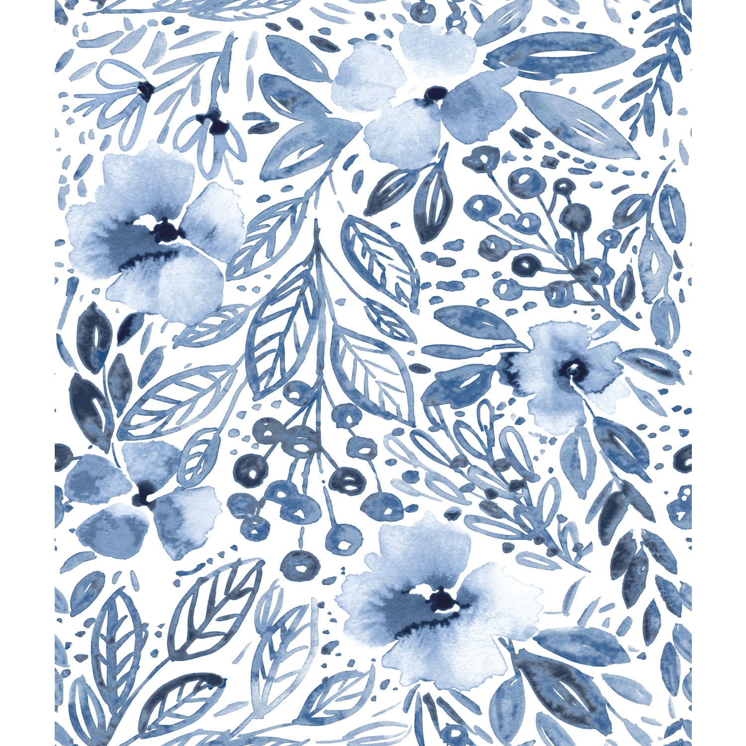 RoomMates RMK11838WP 28.18-Sq. Feet Blue Vinyl Novelty Self-adhesive Peel and Stick Wallpaper