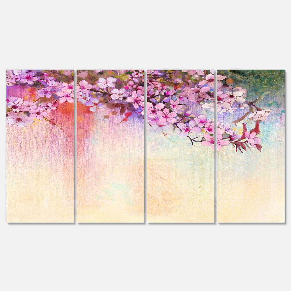 Designart 28-in H x 48-in W Floral Metal Print in the Wall Art ...