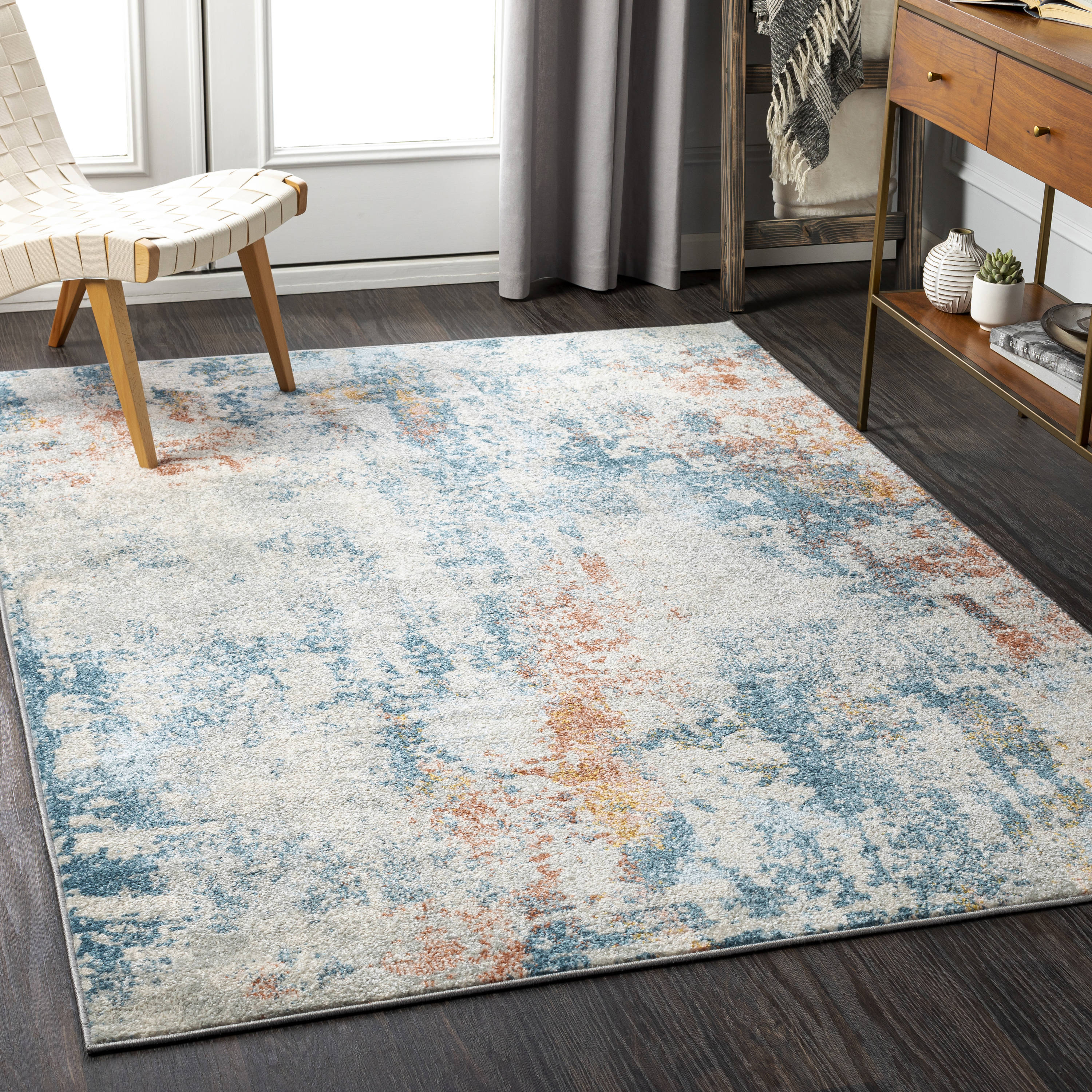 Surya CHE2370-710103 Chester 8 X 10 (ft) Medium Grey Indoor Abstract Mid-century Modern Area Rug