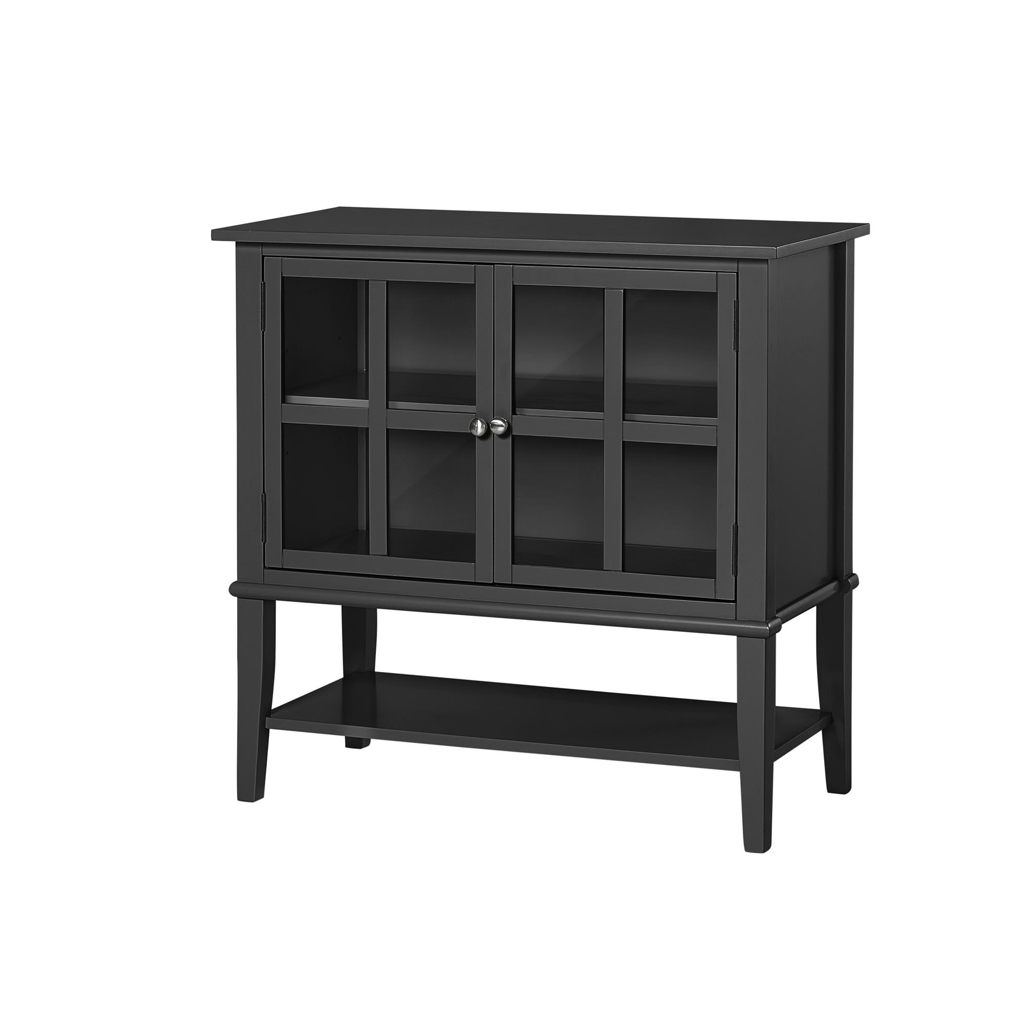 Ameriwood Home Olivia Contemporary/Modern Gray Metal Curio Cabinet