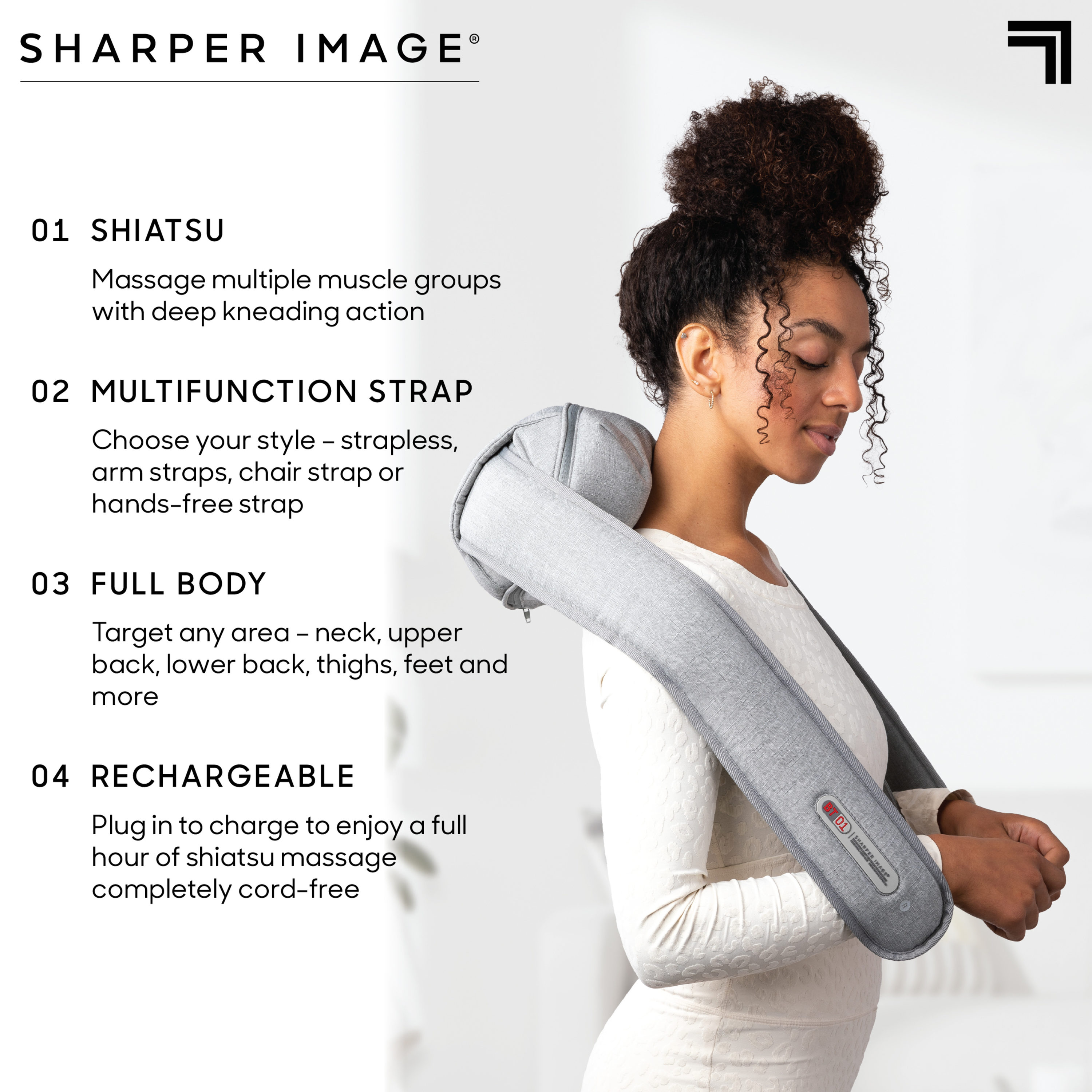 Sharper Image Heated Neck And Back Massager