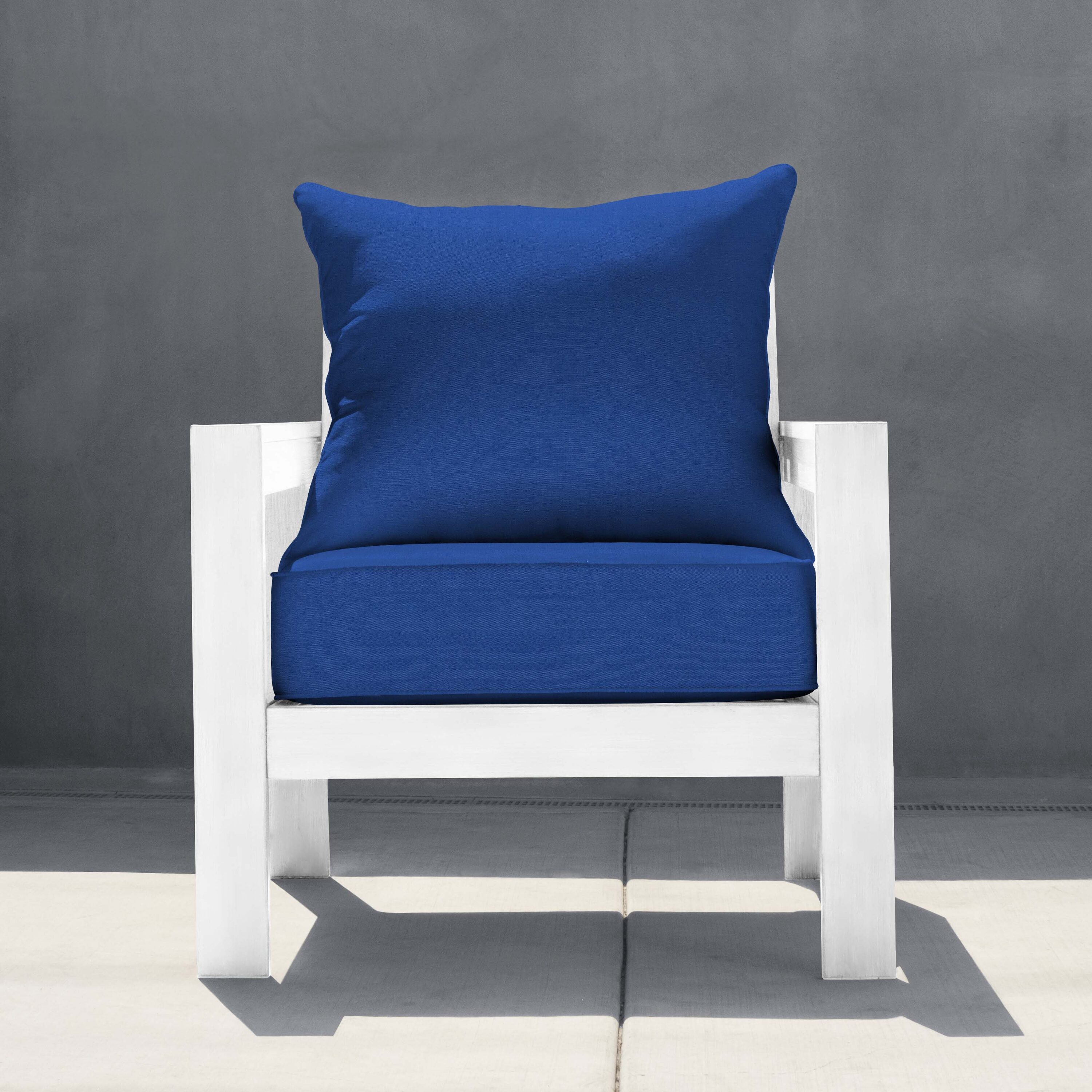 Sapphire Blue Deep Seating Outdoor Chair Cushion Set