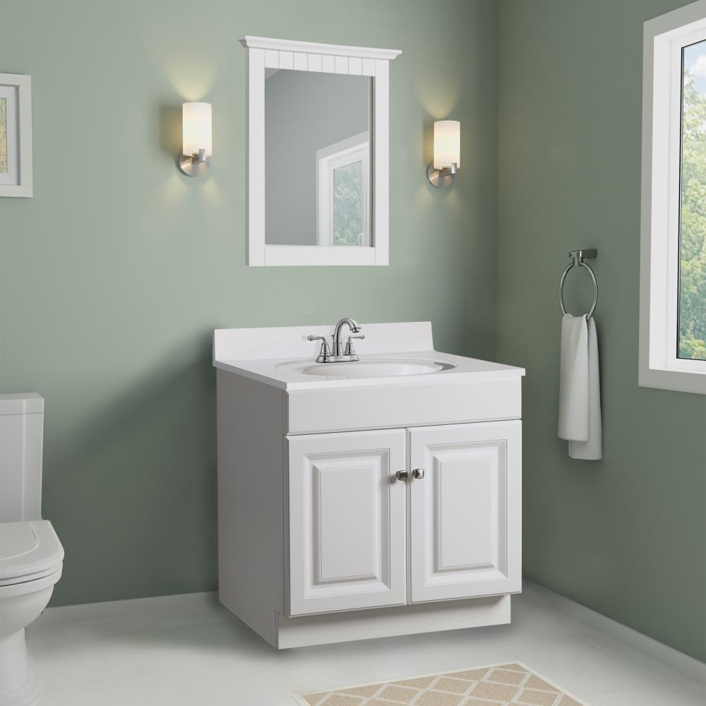 Design House Cottage 1.75-in White Rectangular Bathroom Mirror at Lowes.com