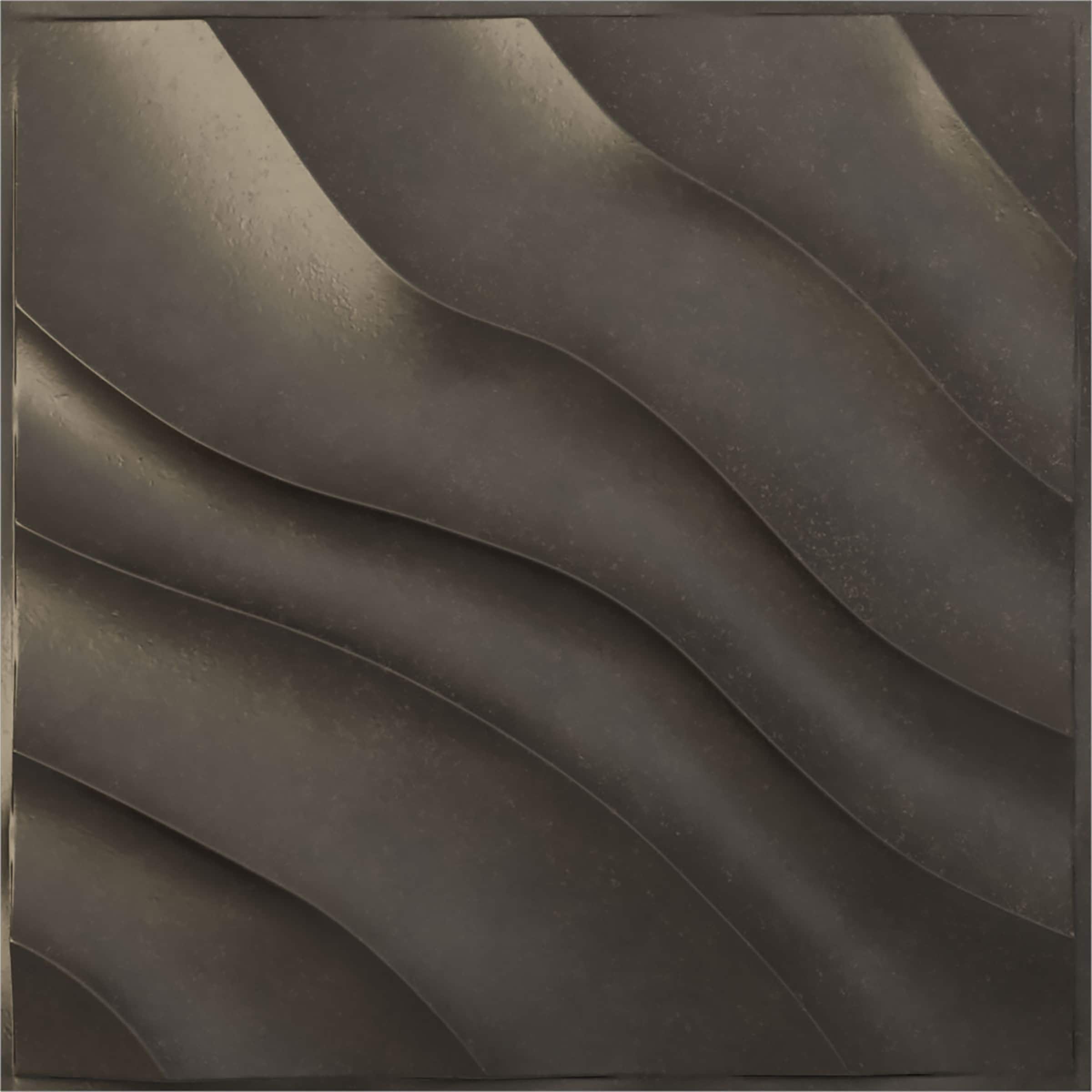 Ekena Millwork WP20X20MWDST-CASE-12 19-5/8-in x 19-5/8-in Embossed Paintable/Stainable Black PVC Wall Panel ( 12 -Pack, Covers 32.04-sq ft )