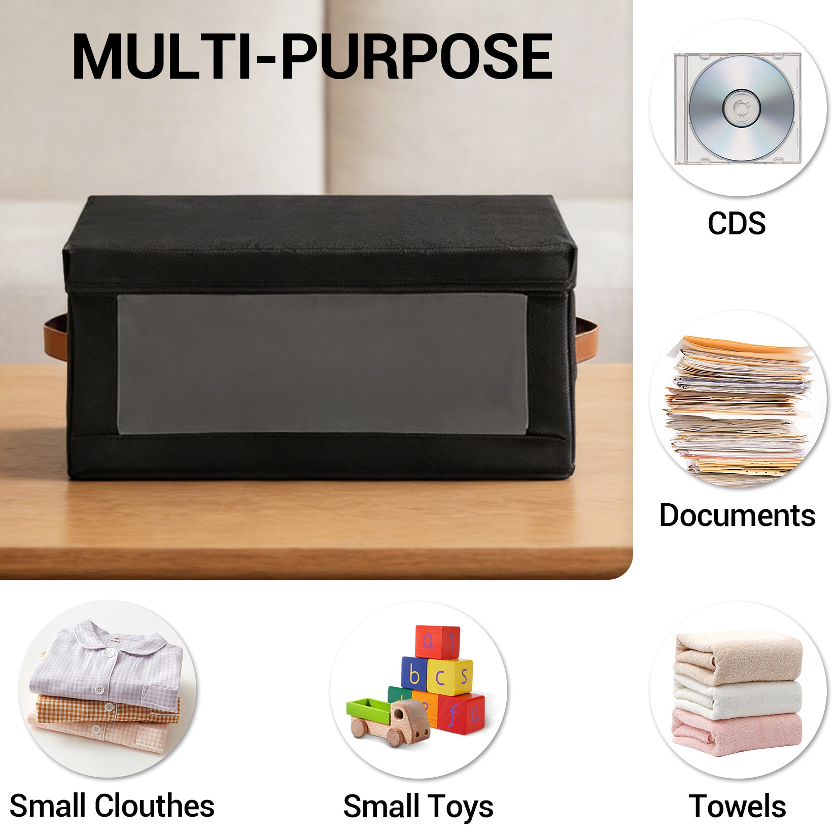 Garvee 6 Pack DVD Storage Boxes with Lids Stackable CD Organizer