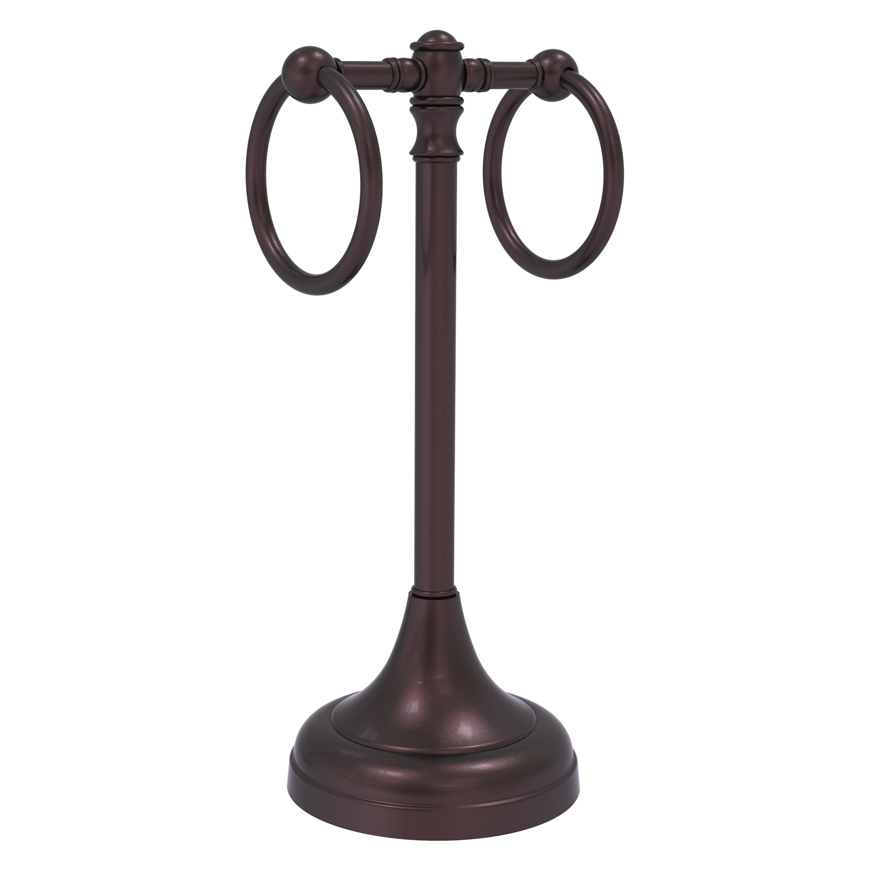 Allied Brass CL-53-ABZ Carolina Antique Bronze Freestanding countertop Double Towel Ring