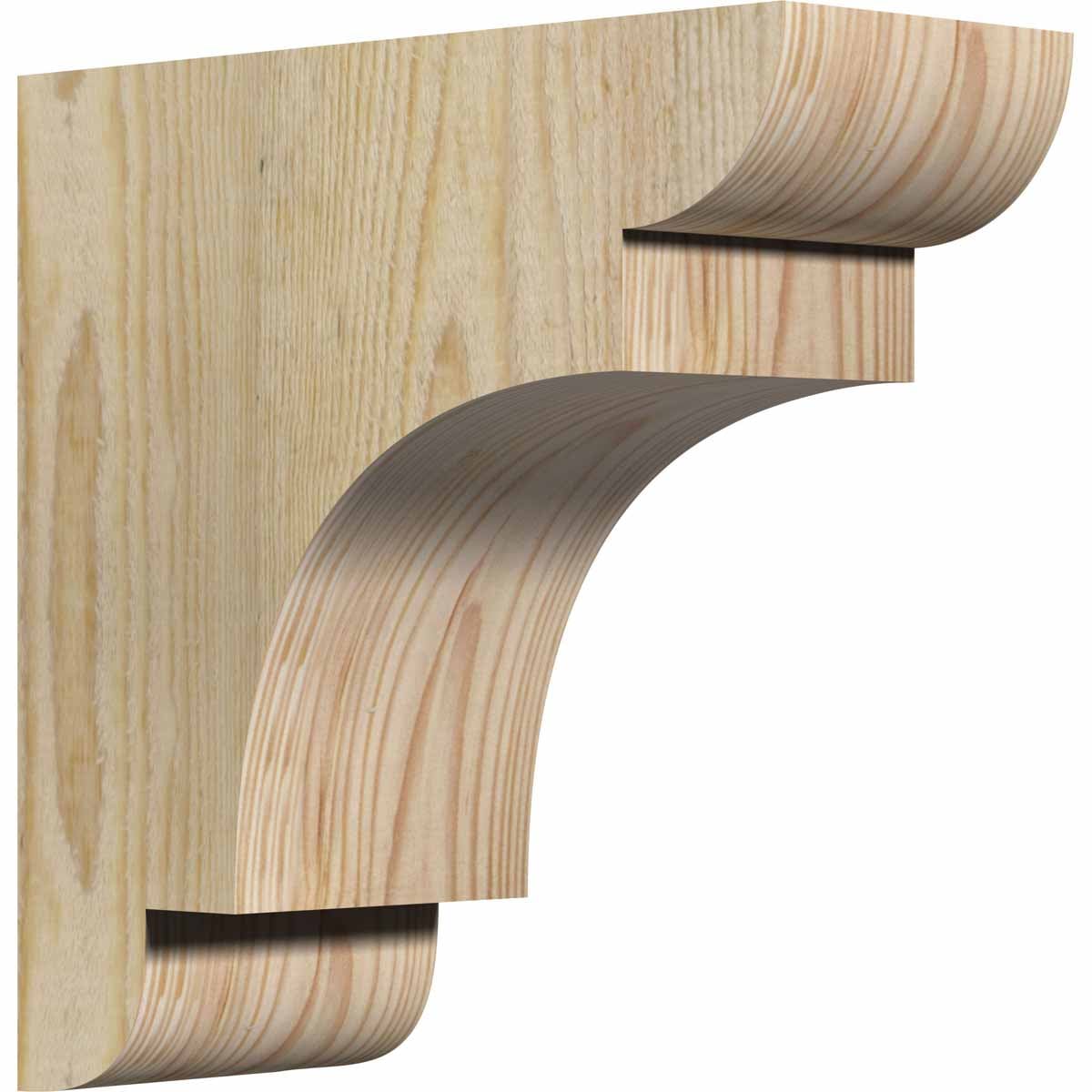 Ekena Millwork COR04X10X10NEB00RDF 4-in x 10-in x 10-in New brighton Unfinished Douglas fir Wood Paintable/Stainable Corbel