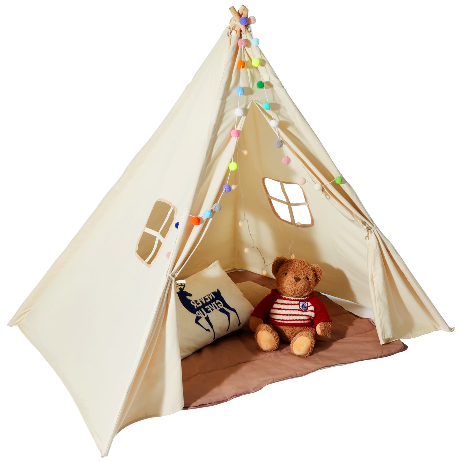 VEVOR GJSETZPZXJCKHHZ4UV0 Kids Tent with Mat and Lamp Play tent