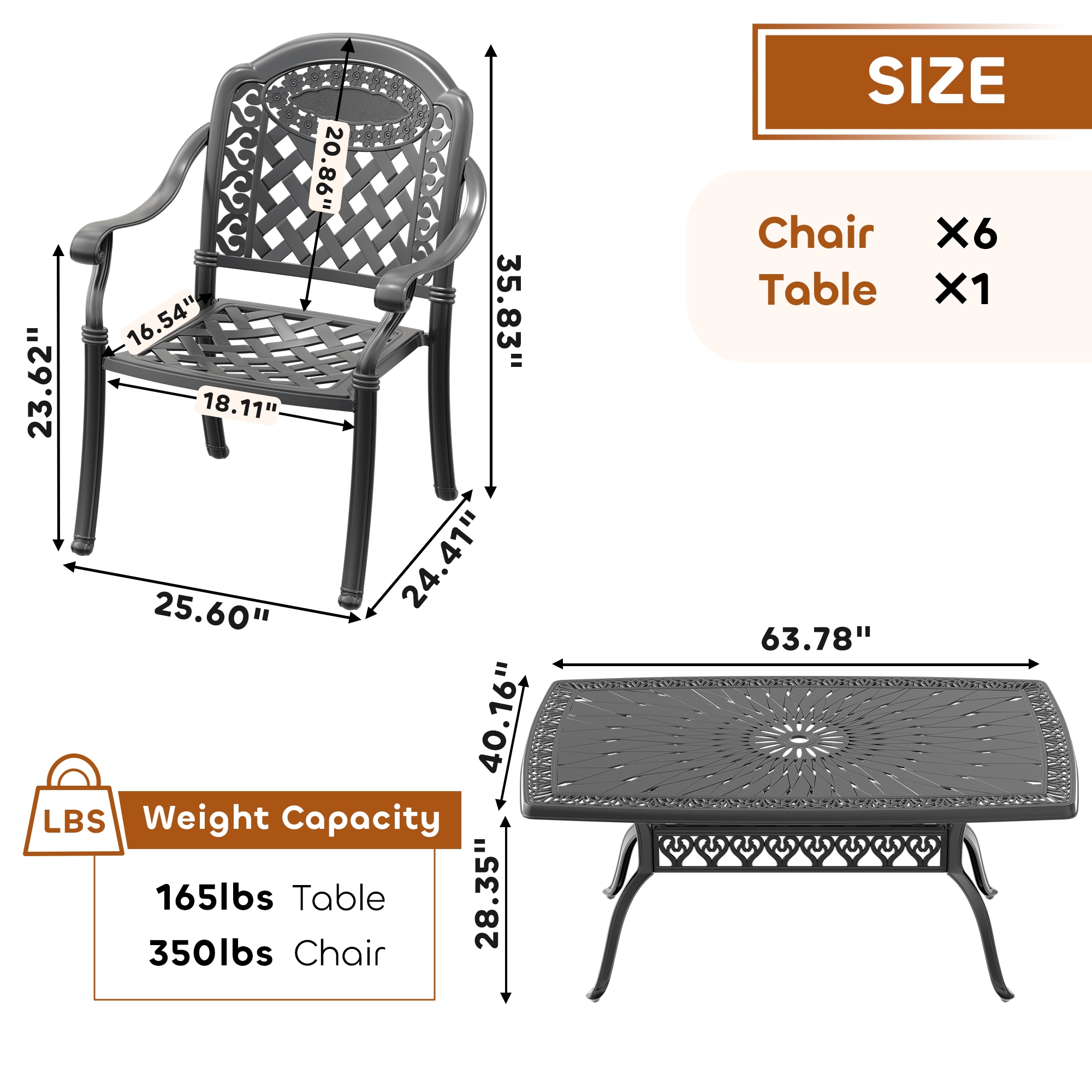 nicesure SLBK6008CZ6A1116RC Patio-Dining-Sets - View #9
