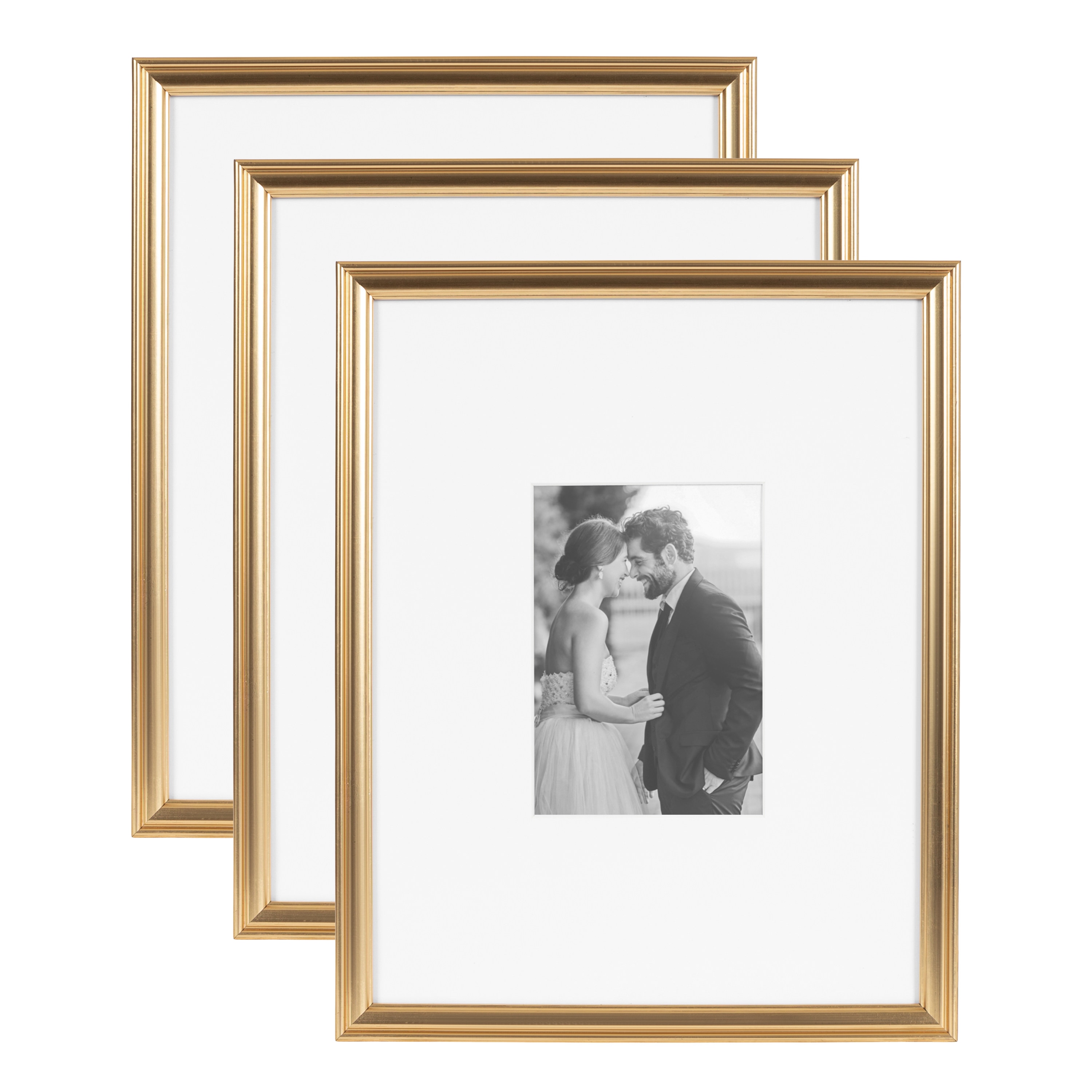 Kate and Laurel 228302 Gold Plastic ( 11-in x 14-in ) Picture frame