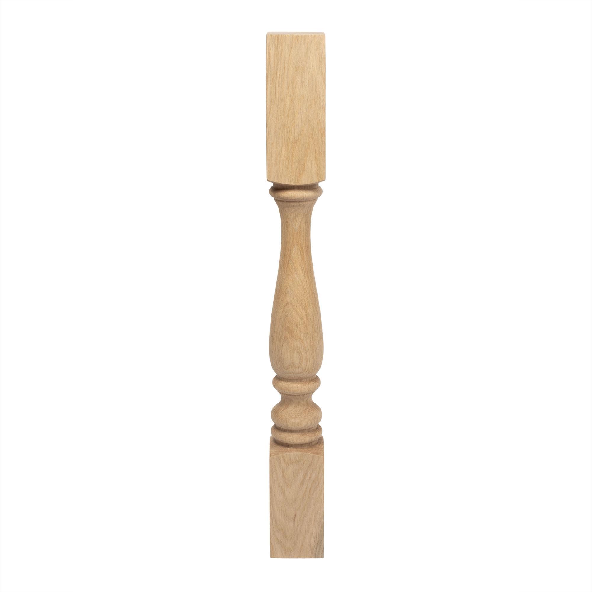 Unfinished Red Oak Full Round Kitchen Island Leg
