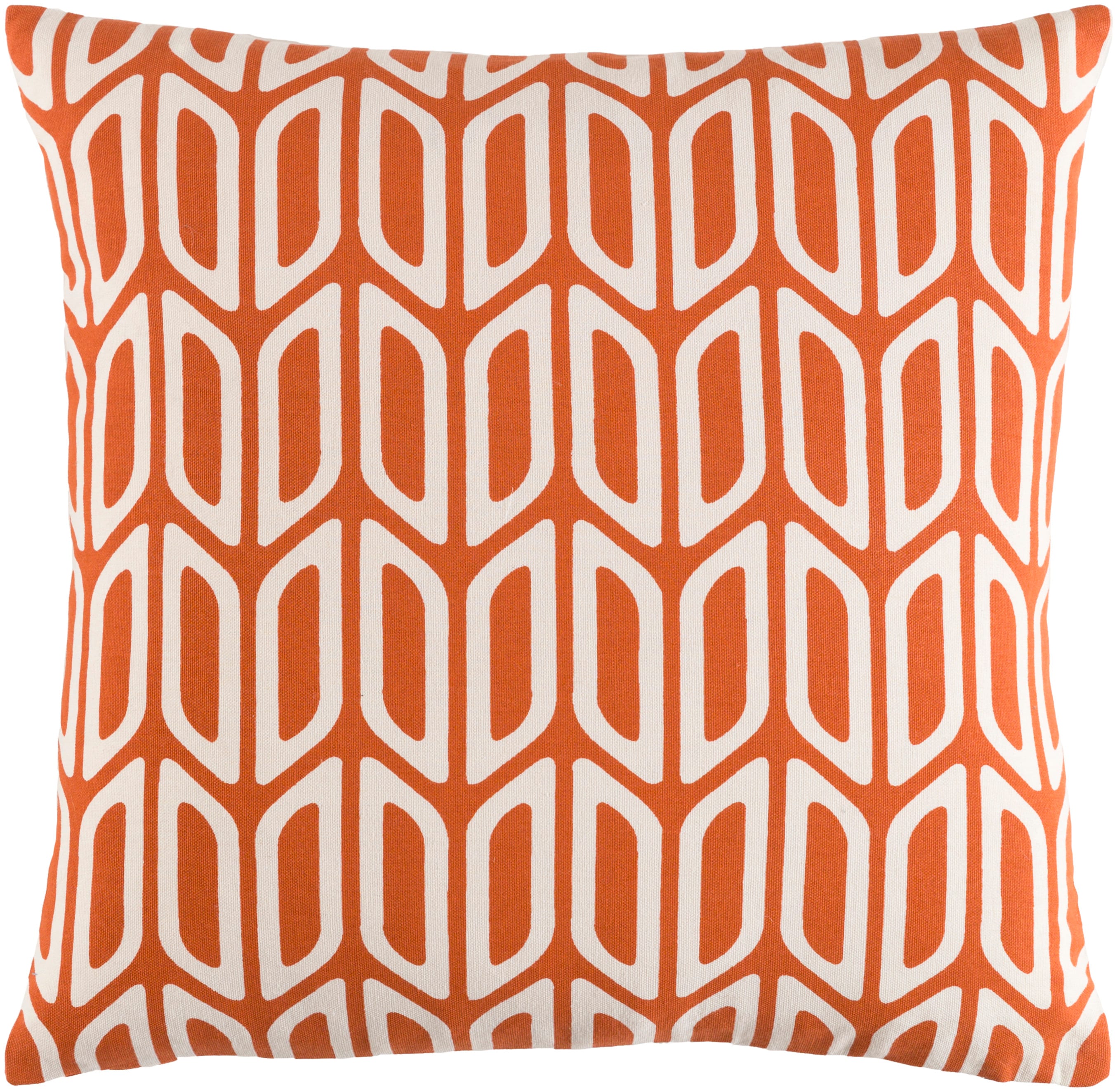 Surya TRUD7133-1818P Trudy 18-in x 18-in Burnt Orange Square Indoor Decorative Pillow