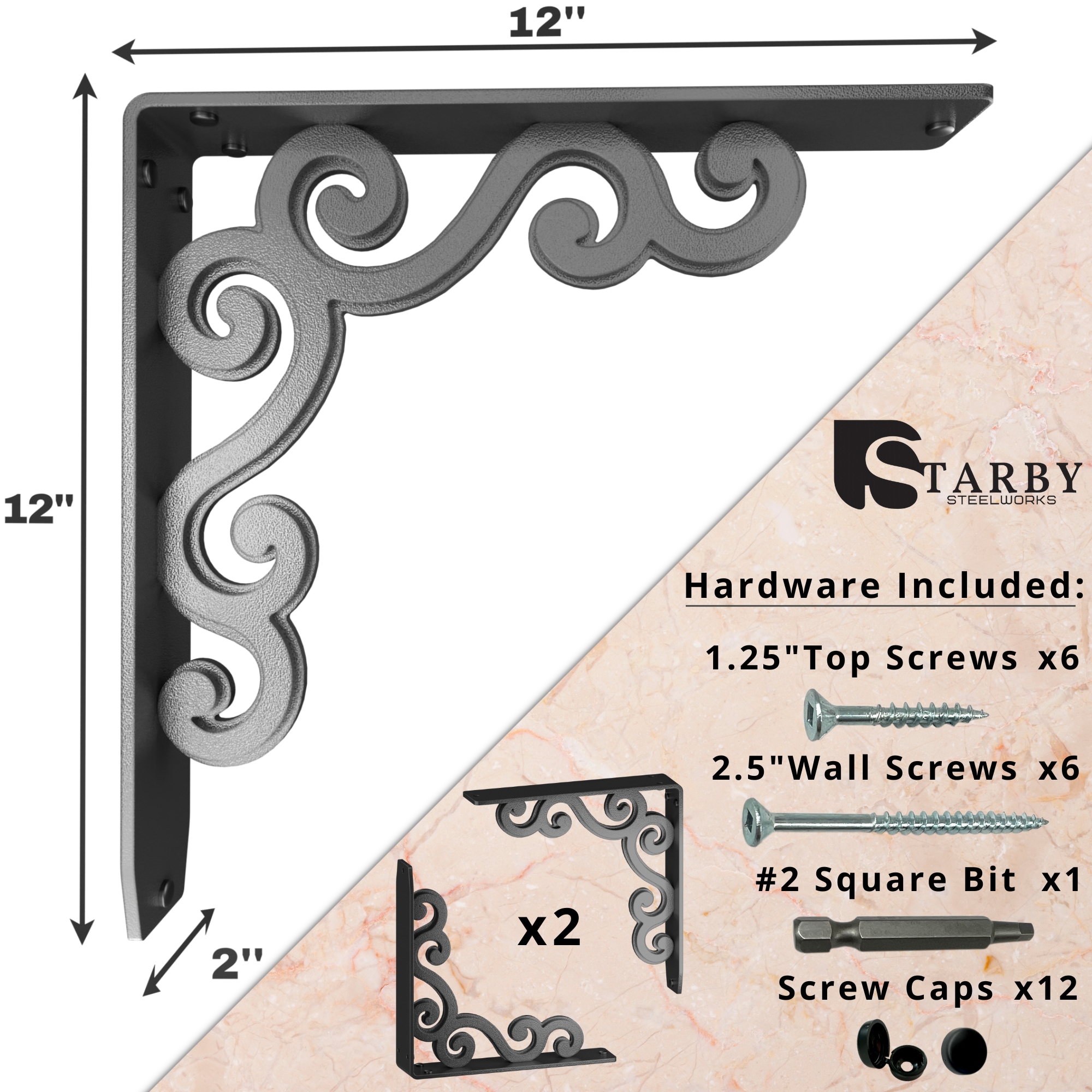 STARBY SB-CHARLESTON-12 Shelving-Hardware - View #3
