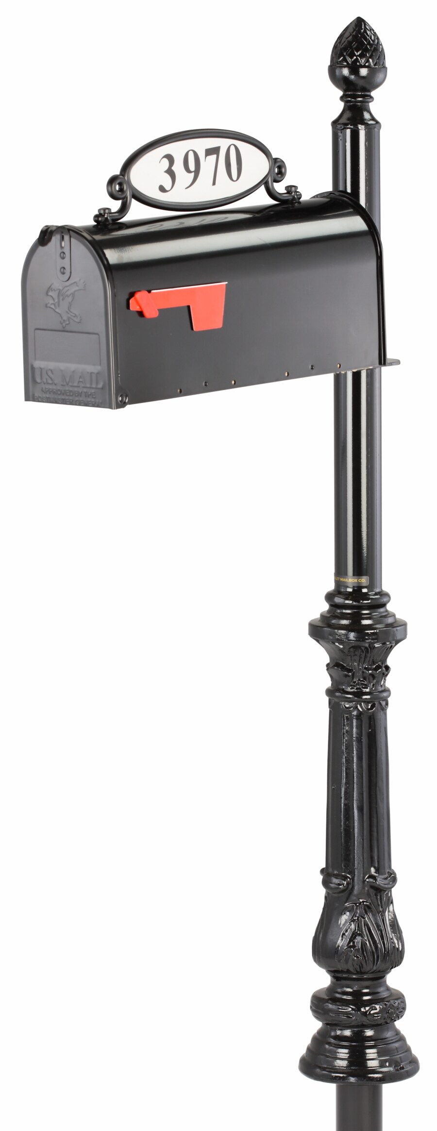 Vandalet Mailbox Co 5-ft Steel Mailbox Post with Mounting Board, Ground Mount Included – Gloss Black Finish M-71 Sansujyuku sansujyuku.com